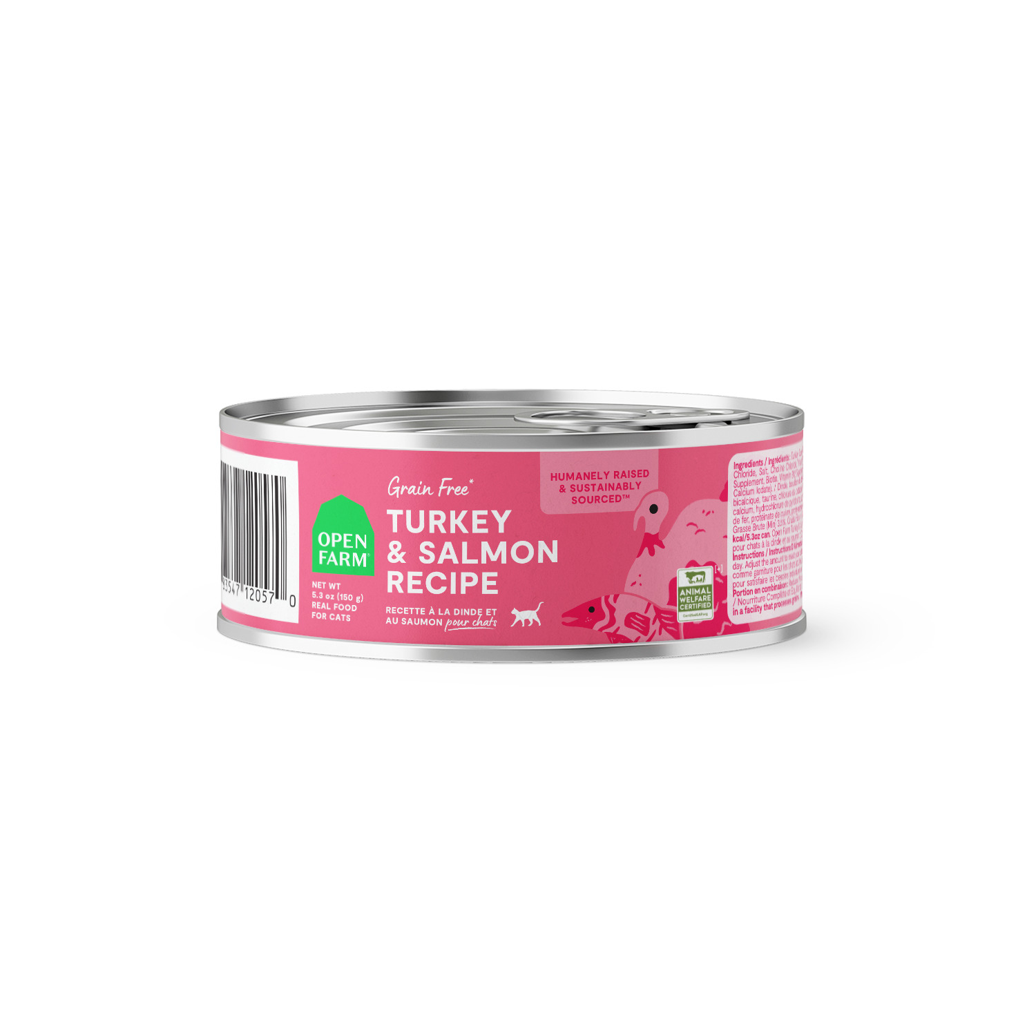Open Farm Turkey & Salmon Hearty Morsels Wet Cat Food Recipe, 5.3-Oz - 12 Pack