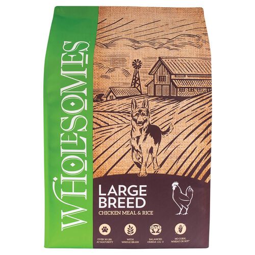 Wholesomes Large Breed Chicken Meal & Rice Dry Dog Food