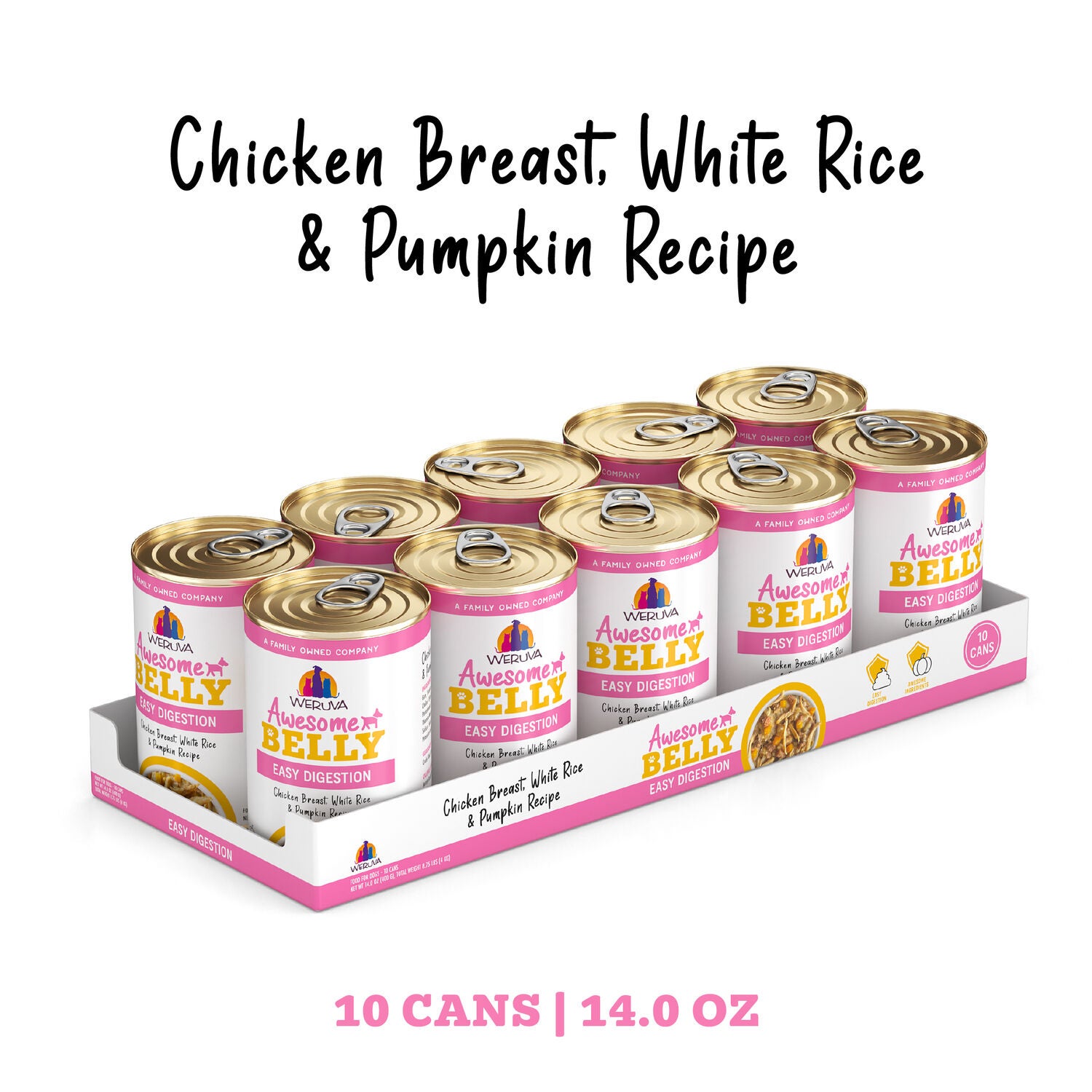 Weruva Awesome Belly Chicken Breast, White Rice & Pumpkin Recipe Wet Dog Food, 6-Oz Pack Of 8