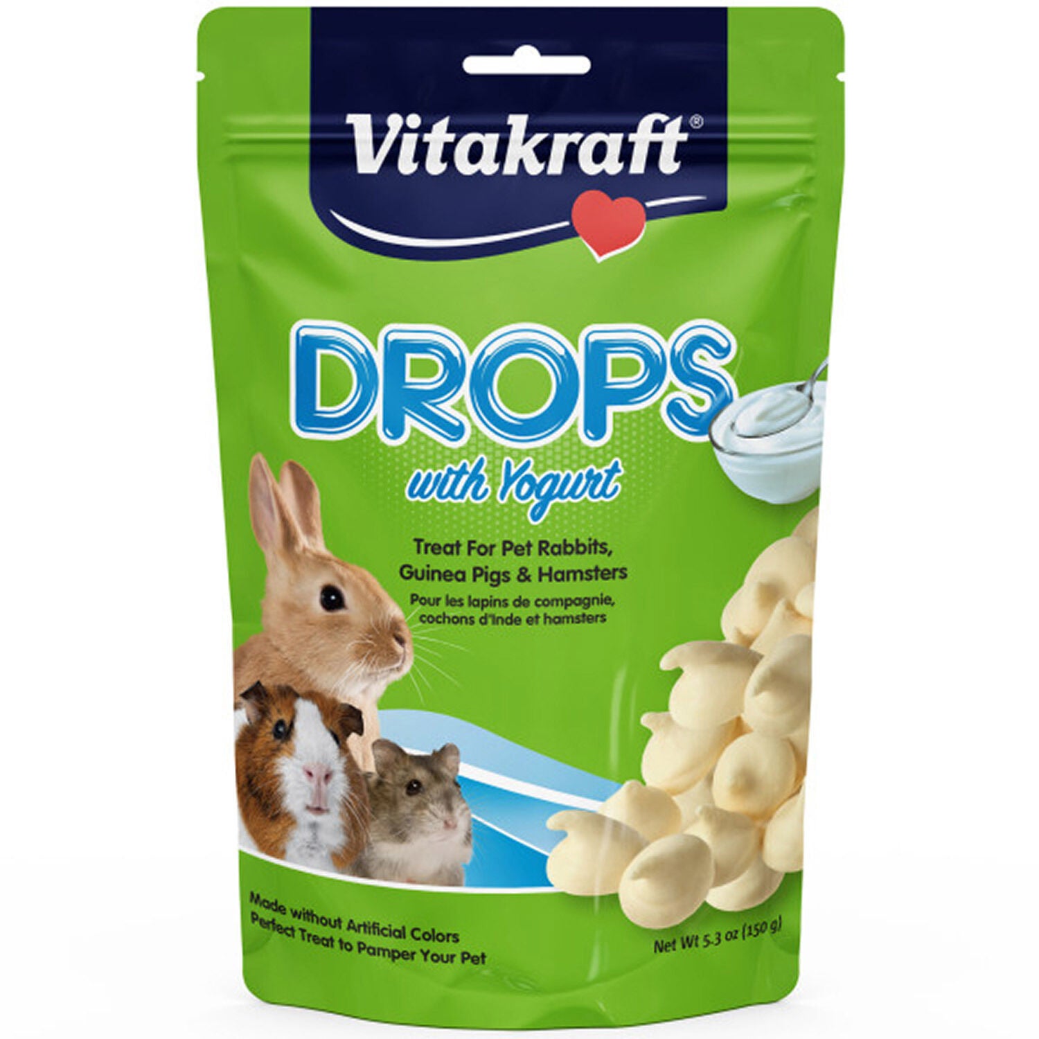 Vitakraft Drops With Yogurt For Rabbits Small Animal Treat