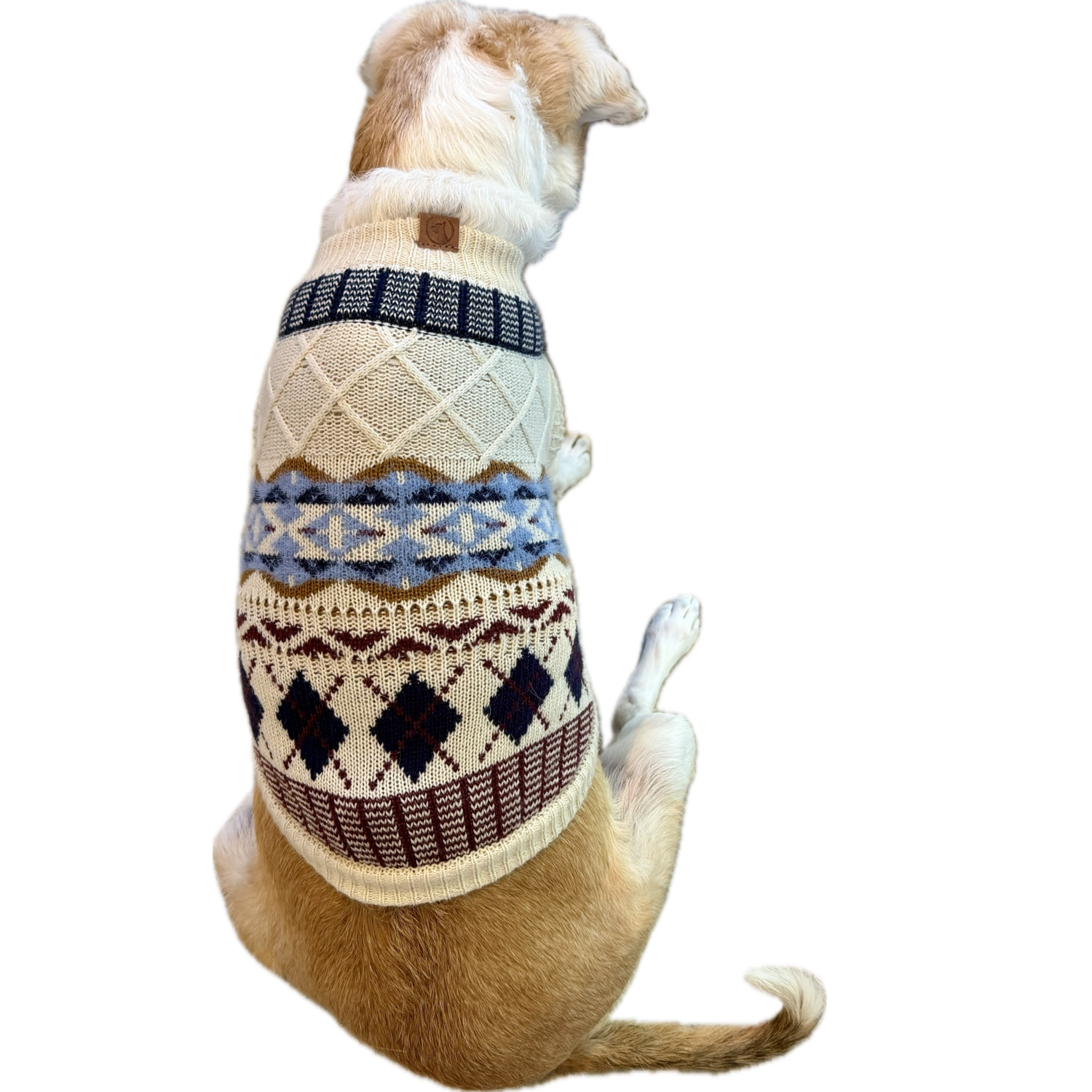 Aristopet Classic Fair Isle Knit Dog Sweater, Multi, Small