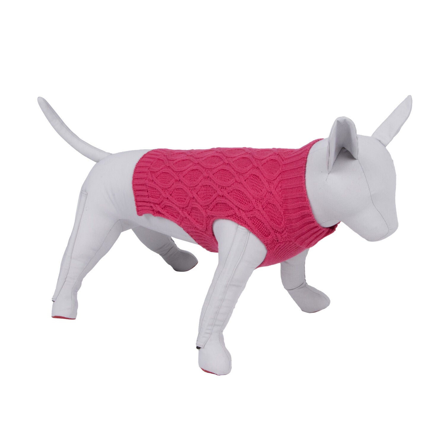 Simply Dog Pink Cable Knit Dog Sweater, Extra Large