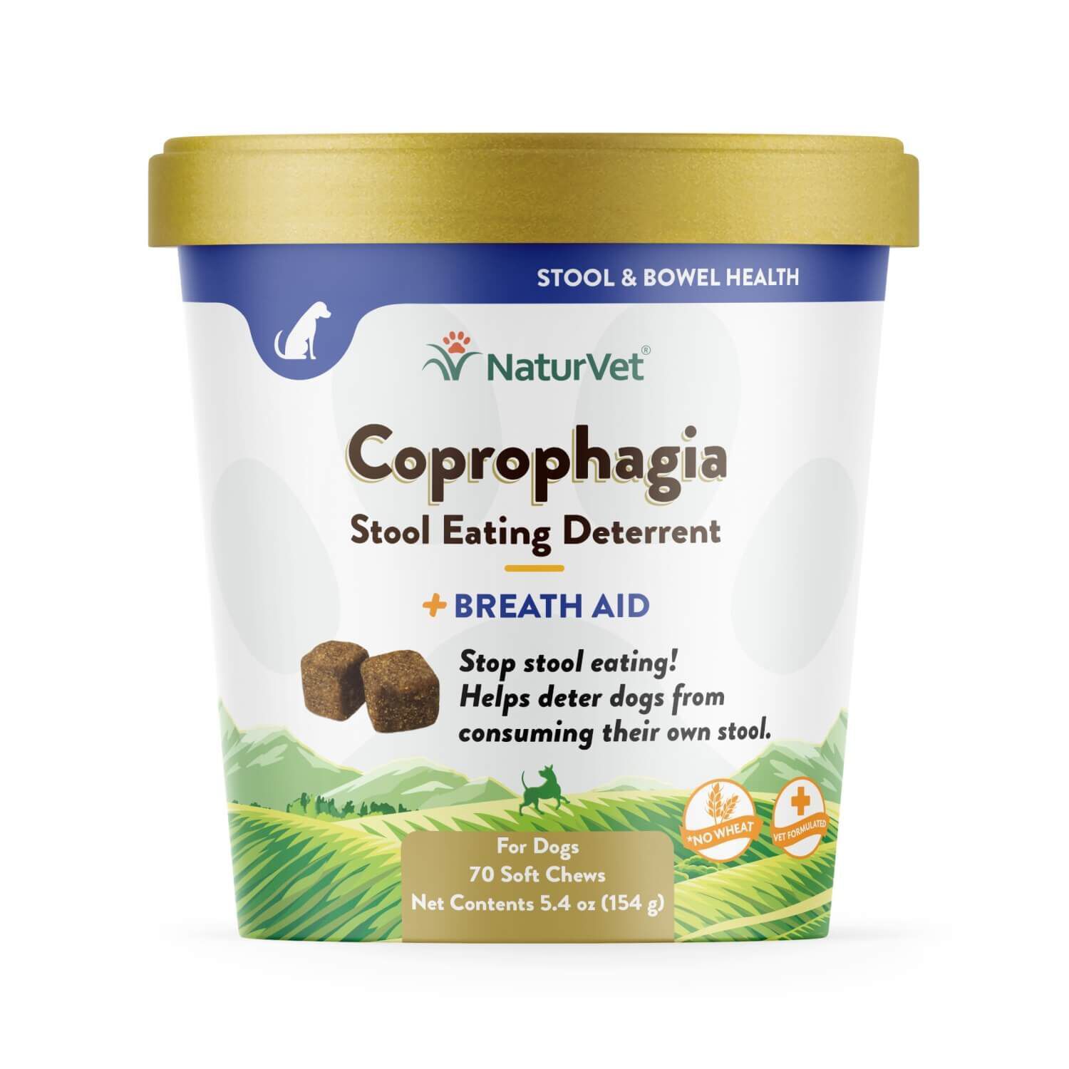 Naturvet Coprophagia Stool Eating Deterrent + Breath Aid Soft Chews Supplement For Dogs