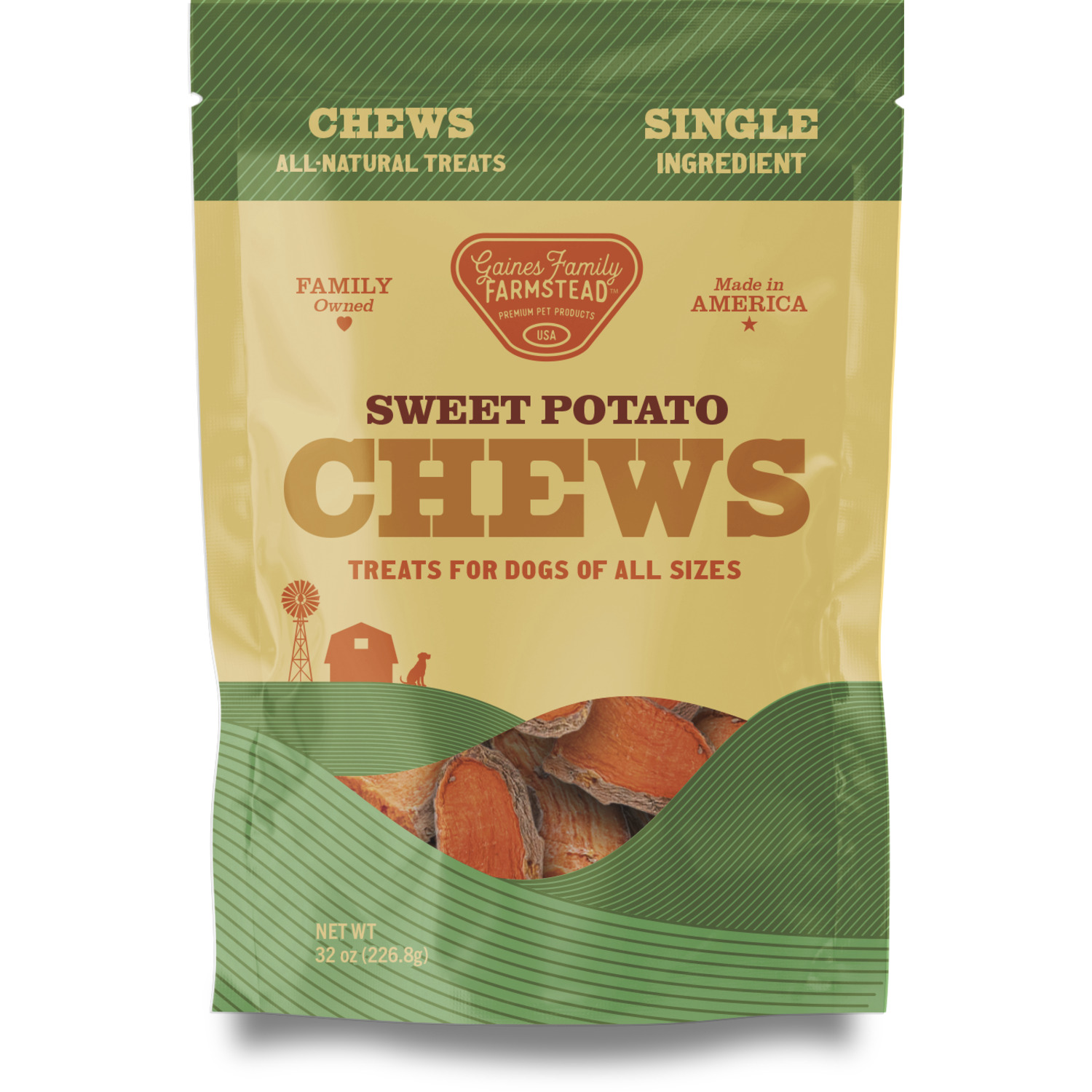 Gaines Family Farmstead Sweet Potato Chews Dog Treats, 32-Oz
