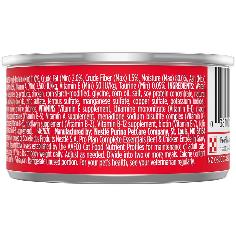 Purina Pro Plan High Protein Cat Food Wet Gravy, Beef And Chicken Entree