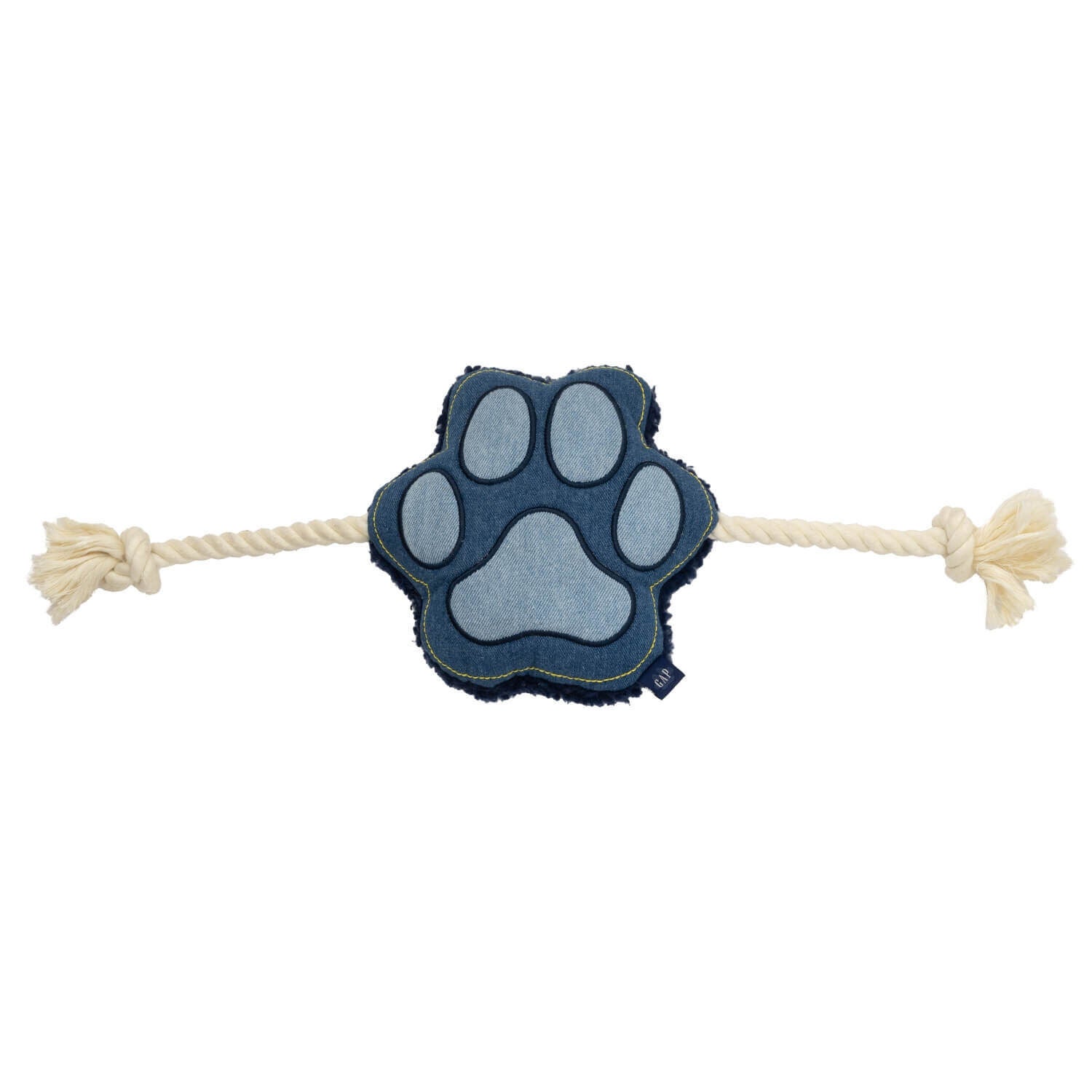 Gap Denim Paw Plush Rope Tug & Toss Dog Toy