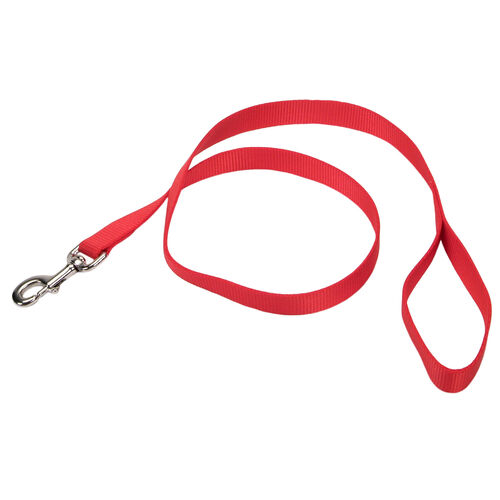 Single Ply Nylon Dog Leash 1" - Red