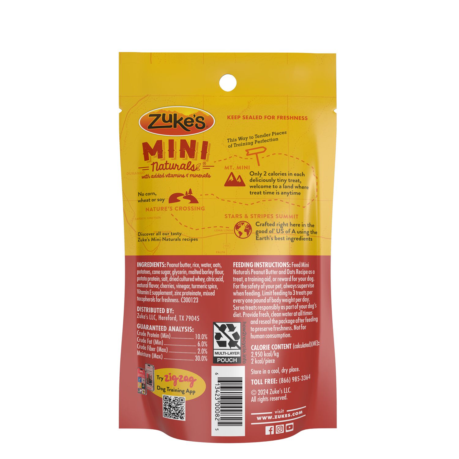 Zuke&rsquo;S Mini Naturals Peanut Butter Recipe Soft & Chewy Dog Treats, 6-Oz