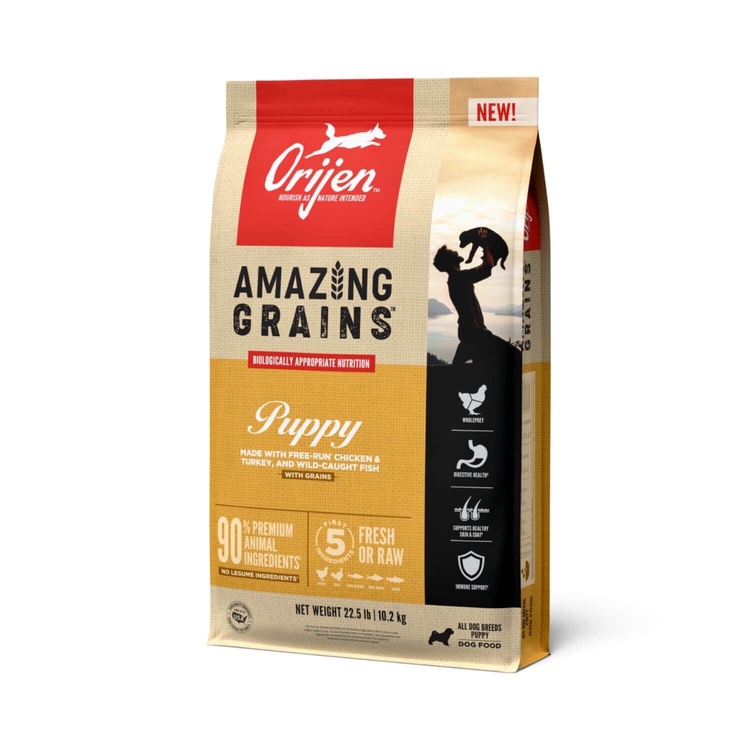 Fresh Look at Orijen Amazing Grains High Protein Dry Puppy Food 22 5Lb