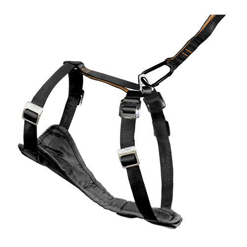 Enhanced Strength Tru Fit Smart Harness With Seatbelt Tether - Steel Nesting Buckles - Black