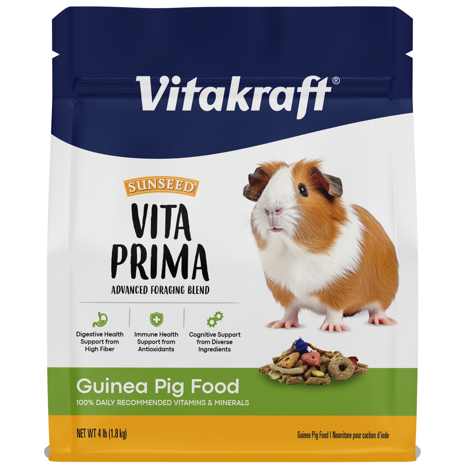Sun Seed Vita Prima Guinea Pig Food, 4-Lb Bag
