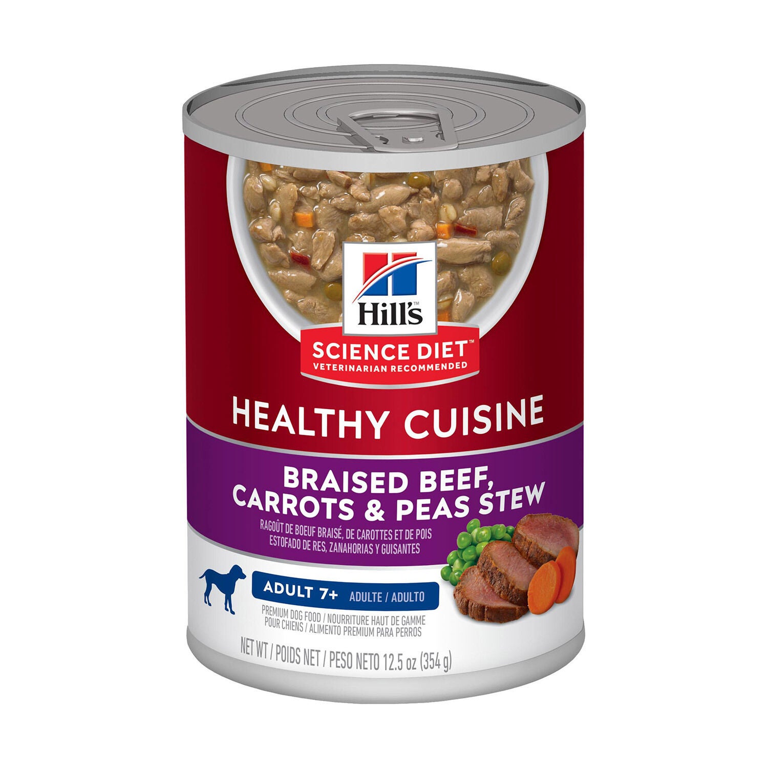 Adult 7 Healthy Cuisine Braised Beef Carrots Peas Stew 12.5oz 12Pack Pet Supermarket