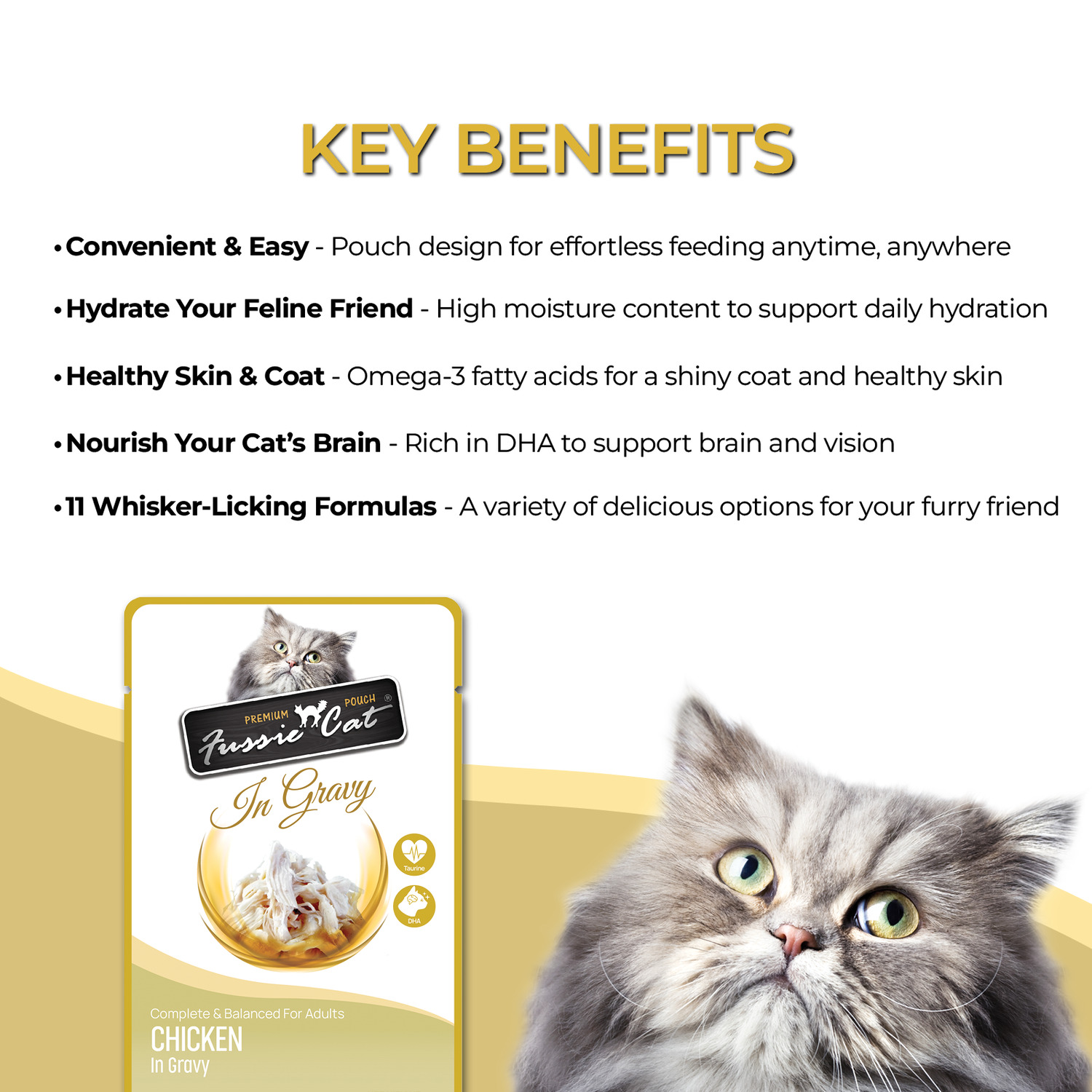 Fussie Cat Premium Chicken In Gravy Wet Cat Food, 2.47Oz
