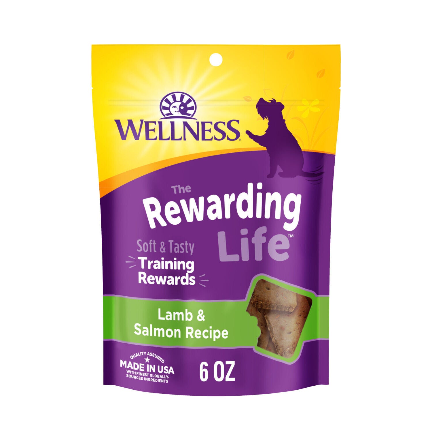 Wellness Rewarding Life Dog Treats, Natural, Training Treat, Grain Free, Soft Lamb & Salmon, 6 Ounce Bag