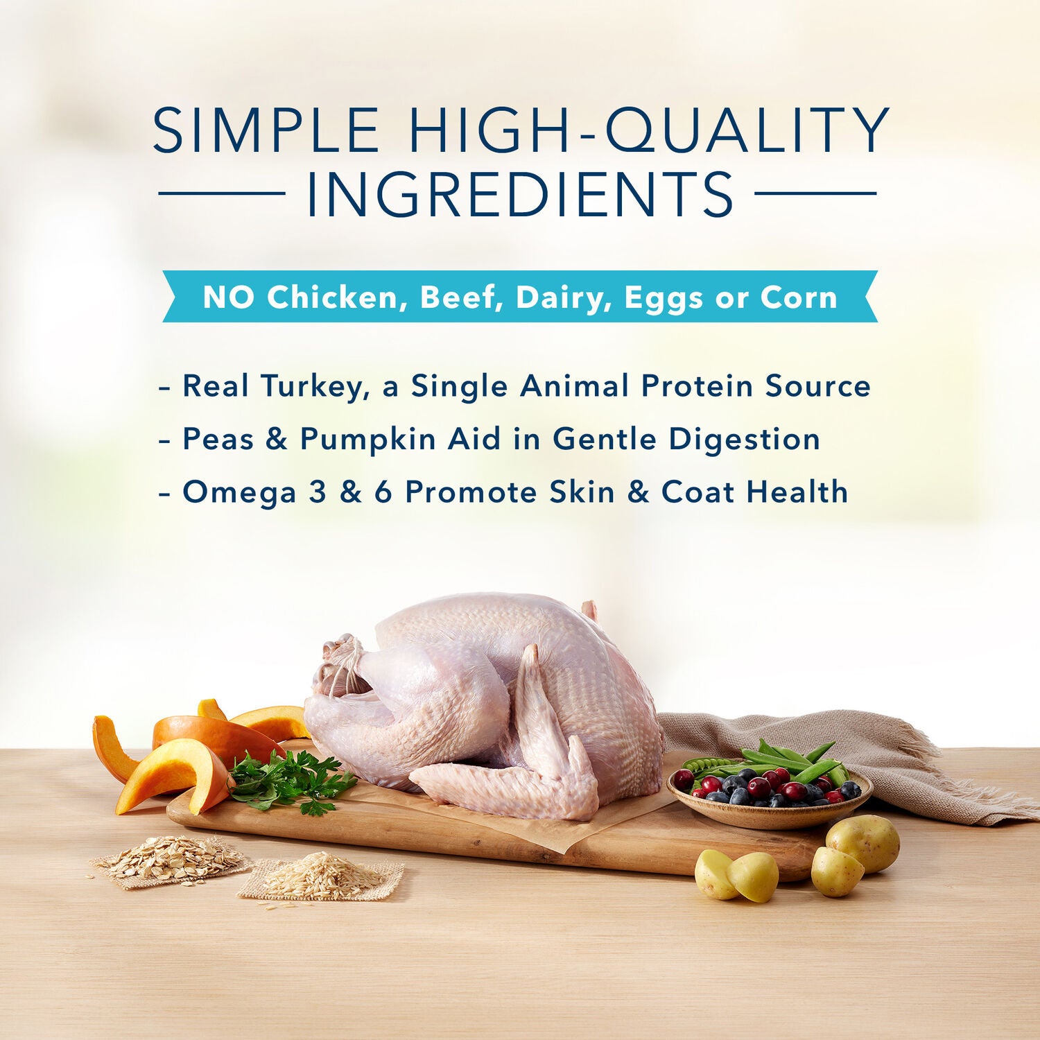 Blue Buffalo Basics Skin & Stomach Care Natural Adult Dry Dog Food, Turkey & Potato Recipe, 24-Lb