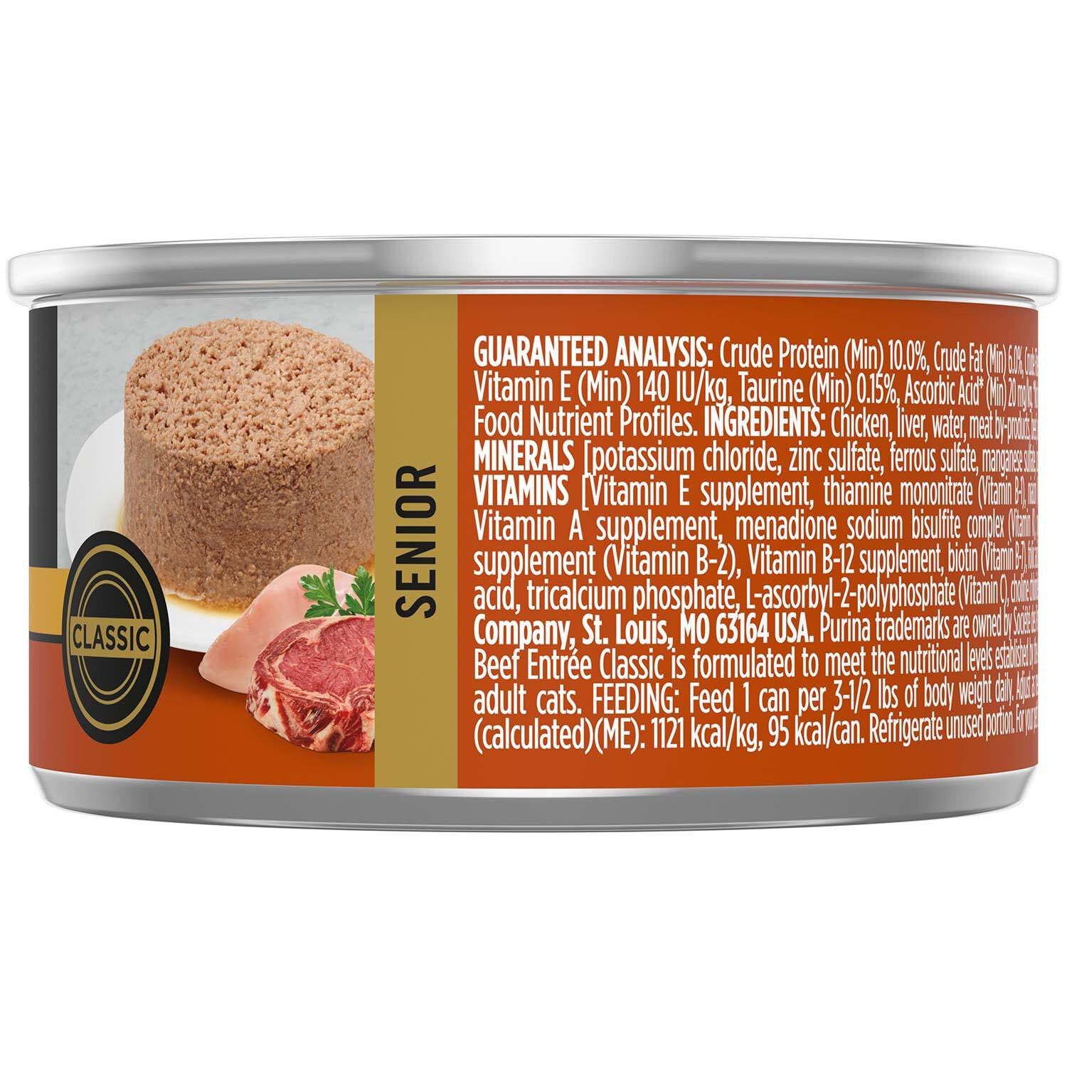 Purina Pro Plan Focus Adult 11+ Classic Chicken & Beef Entree Cat Food, 3-Oz Can