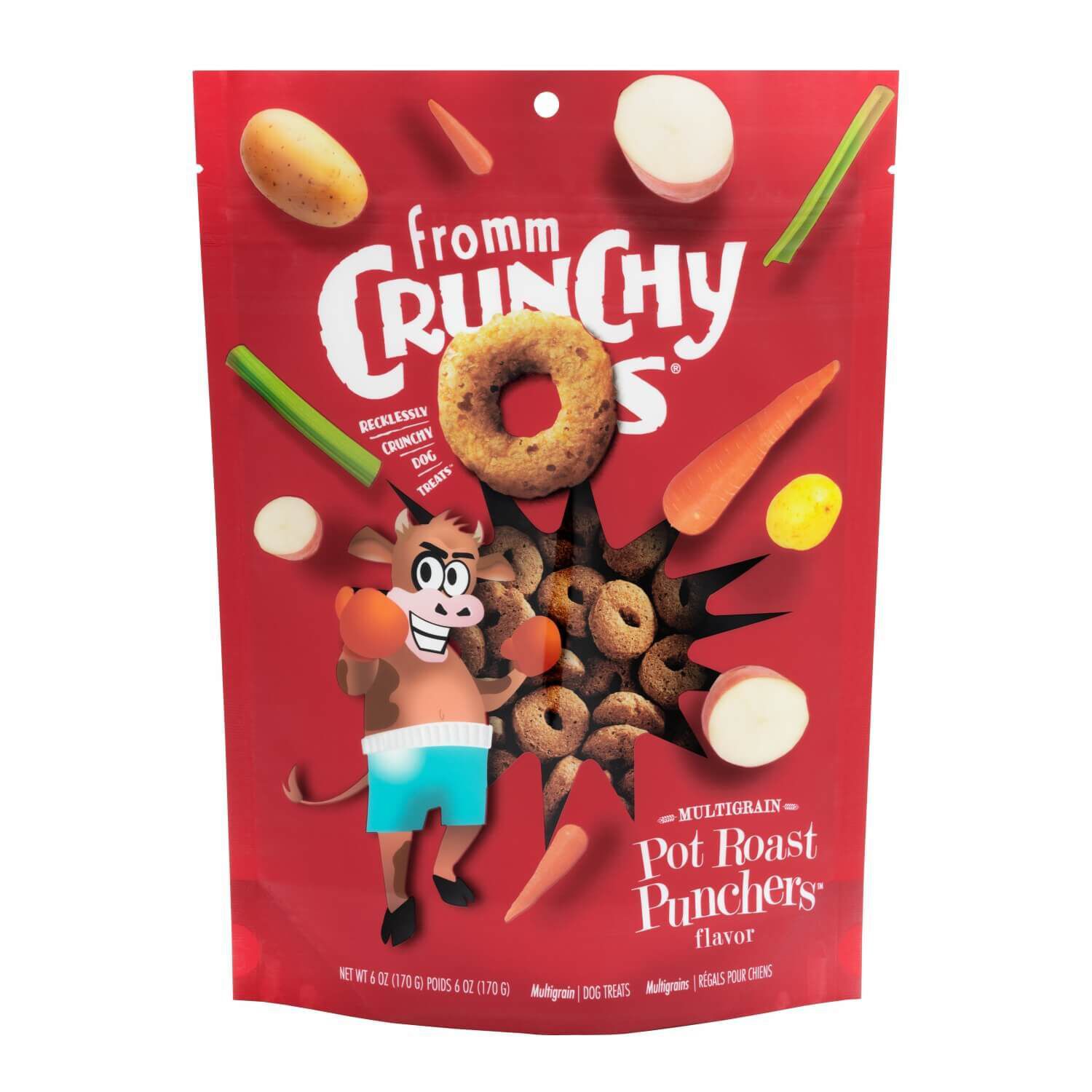 Fromm Crunchy Os  Pot Roast Punchers Flavor Treats For Dogs 6 Oz