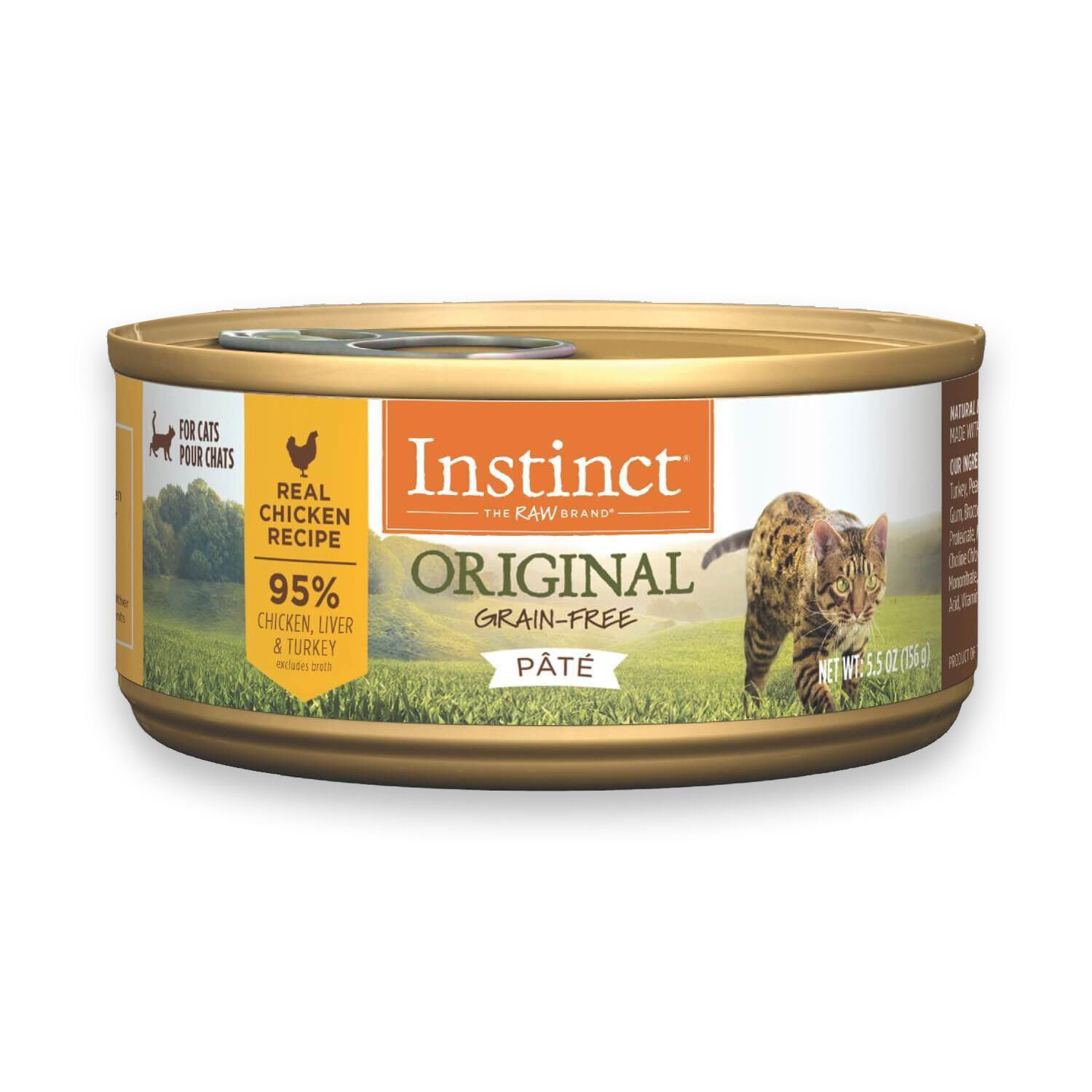 Instinct Original Grain-Free Real Chicken, Liver & Turkey Recipe Pate Wet Cat Food