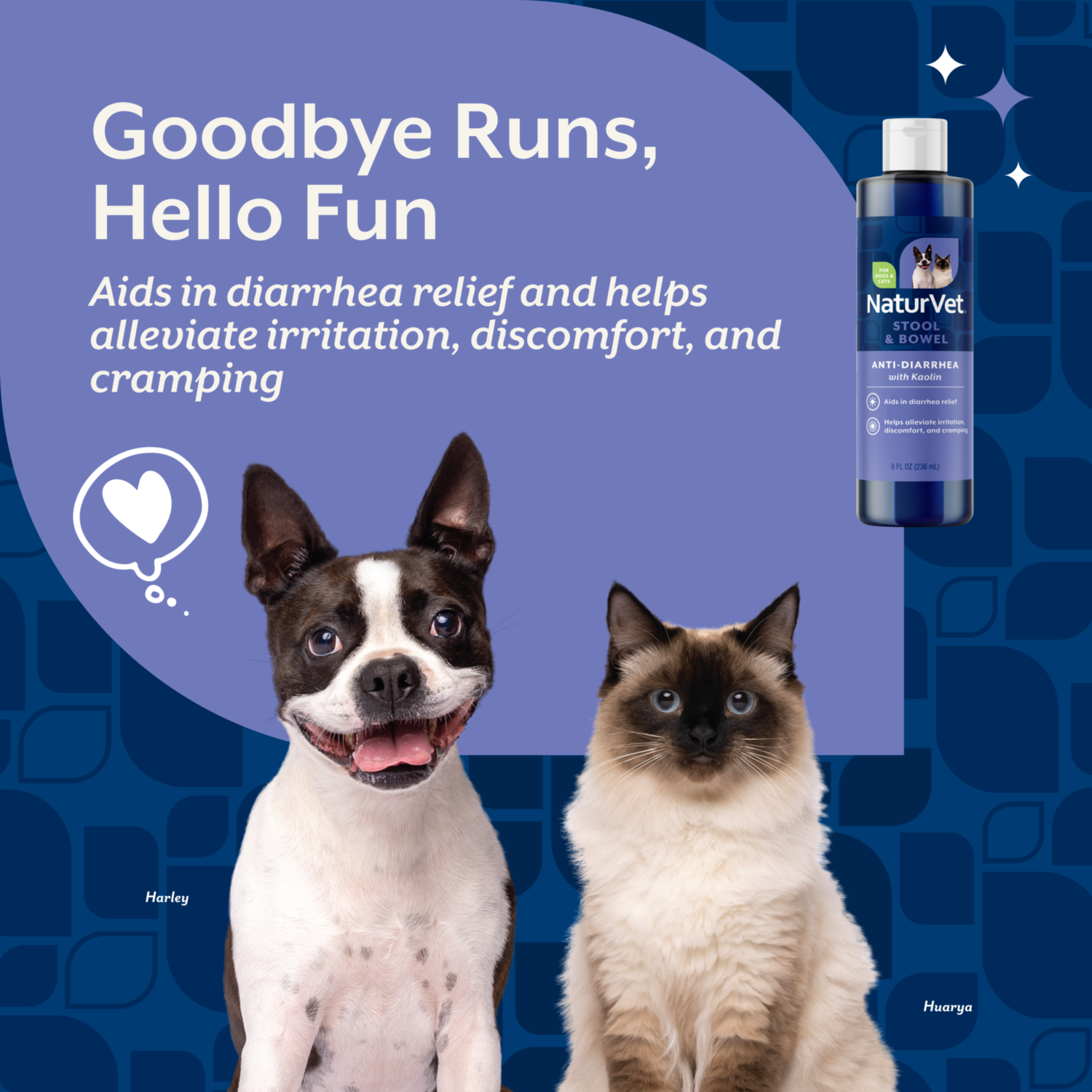 Naturvet Anti-Diarrhea + Kaolin Liquid Diarrhea Aid For Dogs & Cats