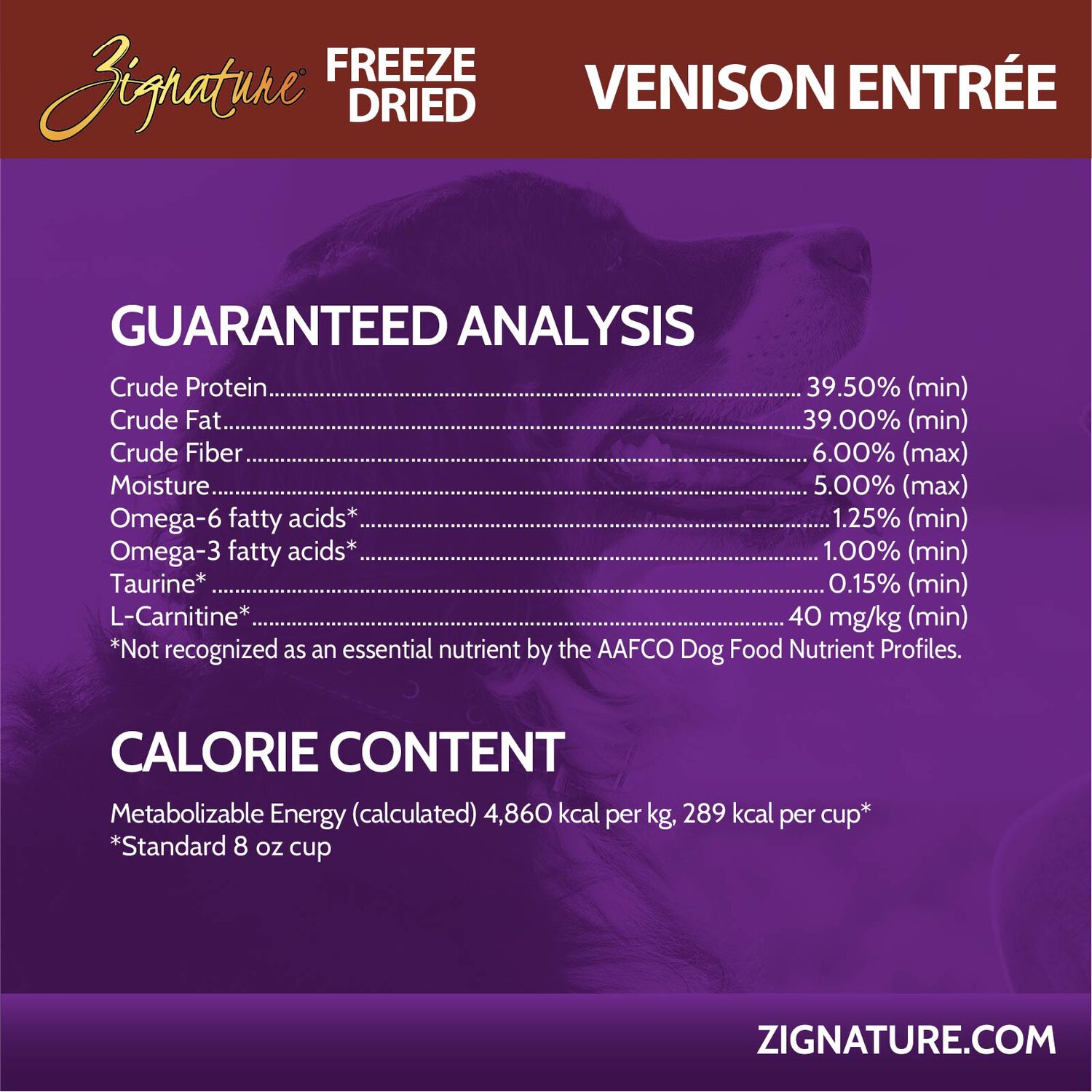 Zignature Grain-Free Venison Entr&eacute;e Freeze-Dried Dog Food, 12.5-Oz Bag