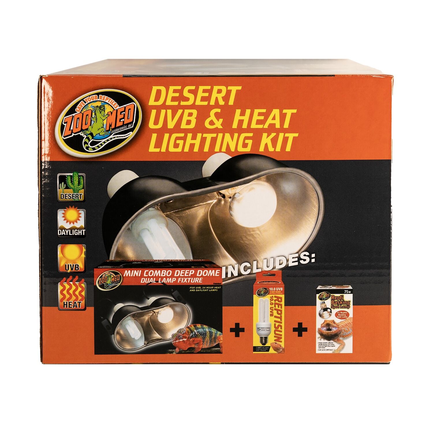 Desert Uvb & Heat Lighting Kit For Reptiles