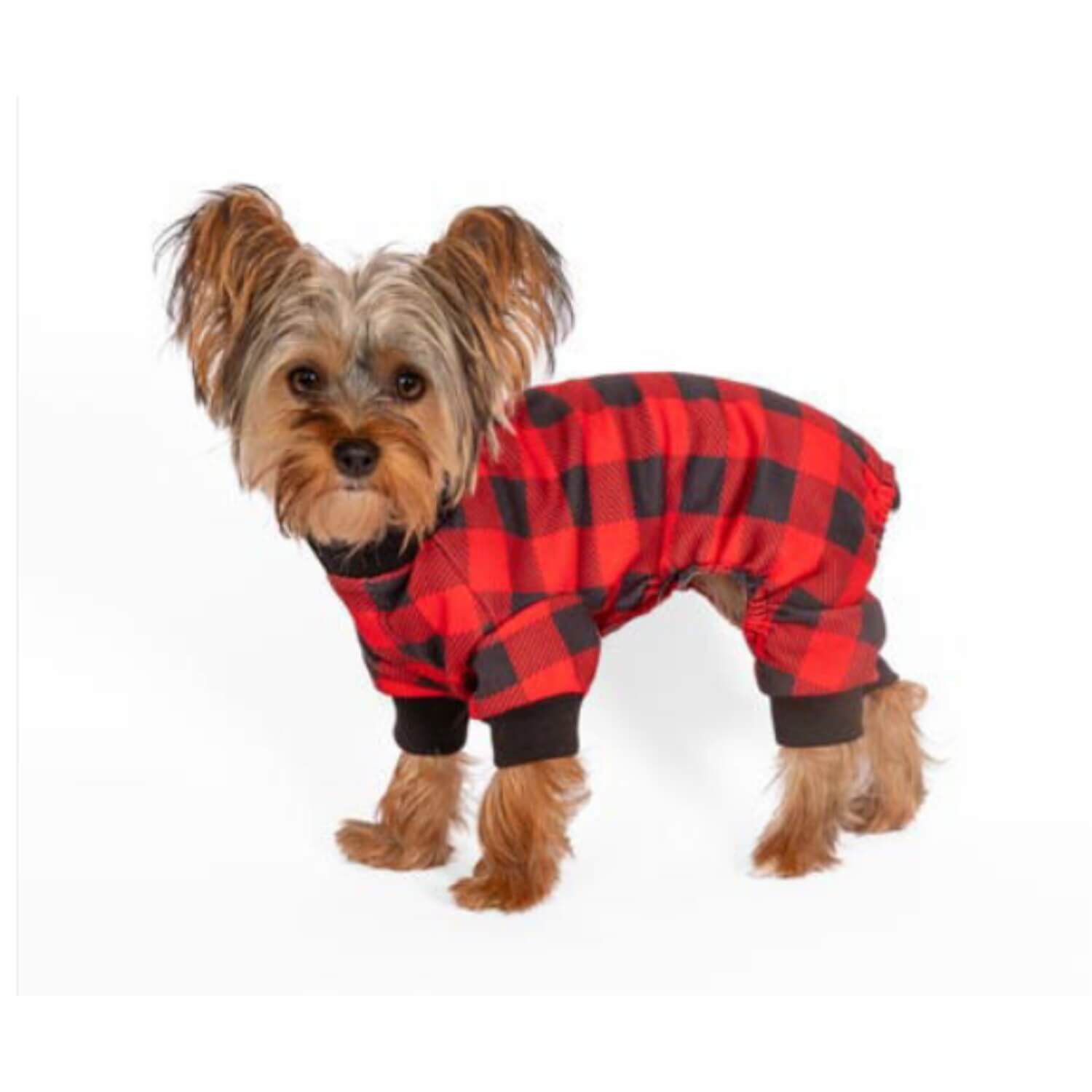 Hip Doggie Buffalo Check Red & Black Dog Pajamas