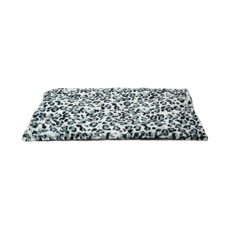 Furhaven Thermanap Quilted Faux Fur Insulated Thermal Self Warming Pet Bed Mat - Snow Leopard