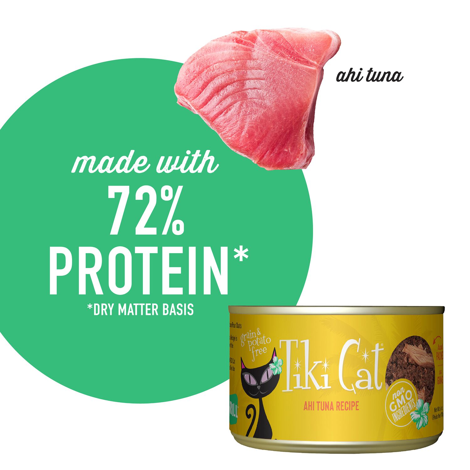 Tiki Cat Grill Wet Cat Food, Ahi Tuna, 6-Oz Can 8-Count