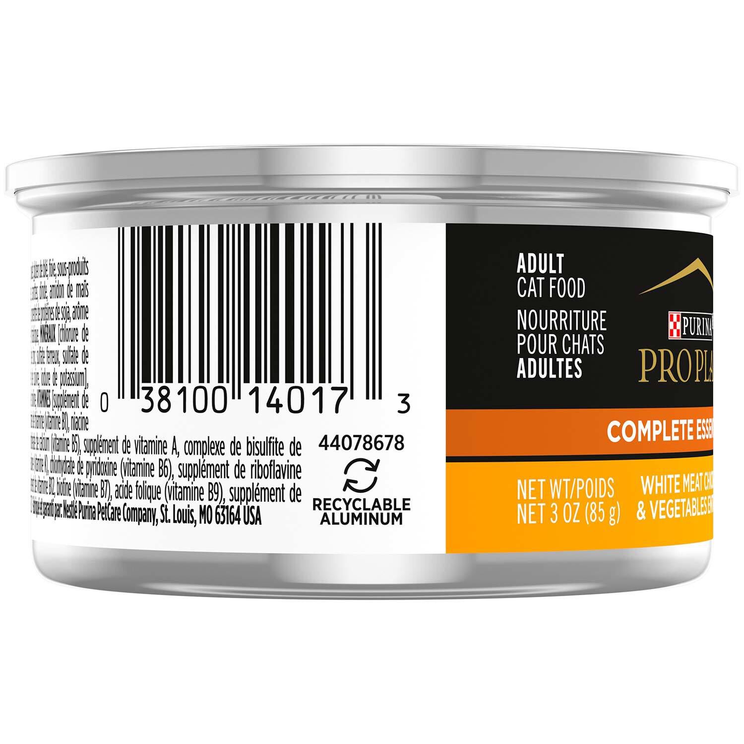 Purina Pro Plan White Meat Chicken & Vegetable Entree In Gravy Cat Food