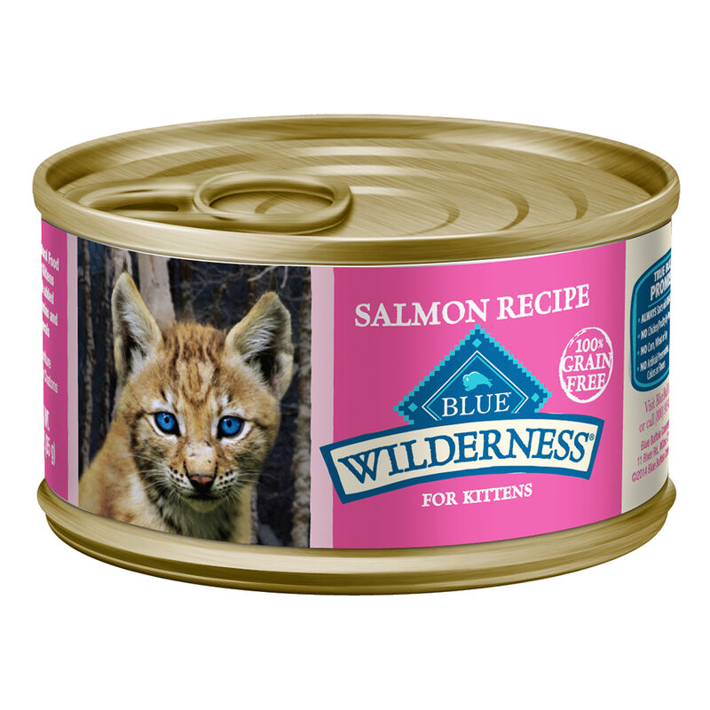 Blue Buffalo Wilderness Salmon Recipe For Kittens Wet Cat Food, 3oz