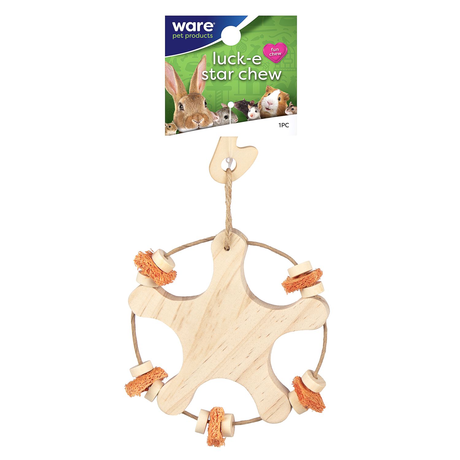 Ware Pet Products Luck-E Star Chew Small Animal Chew
