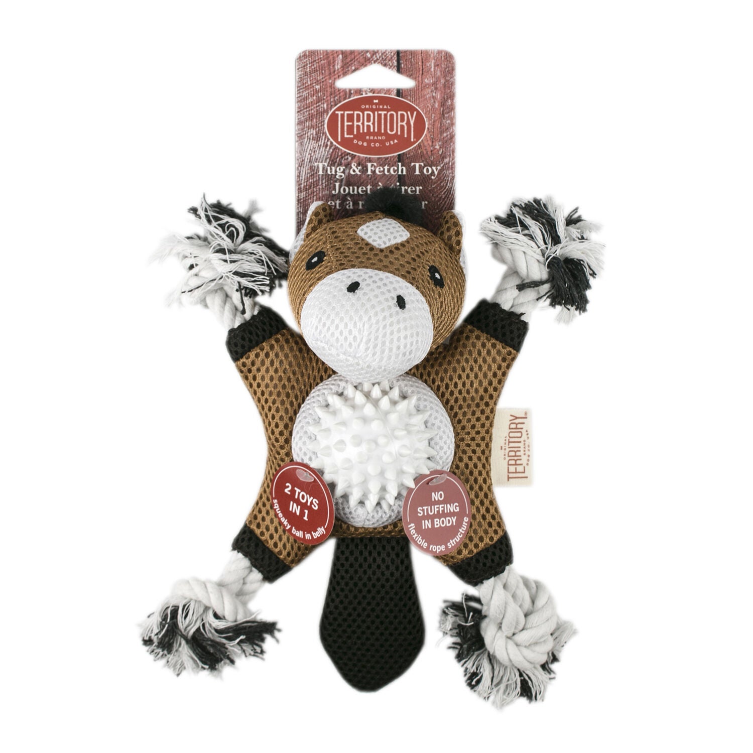 Territory Horse 2-In-1 Fetch & Tug Dog Toy, 10"