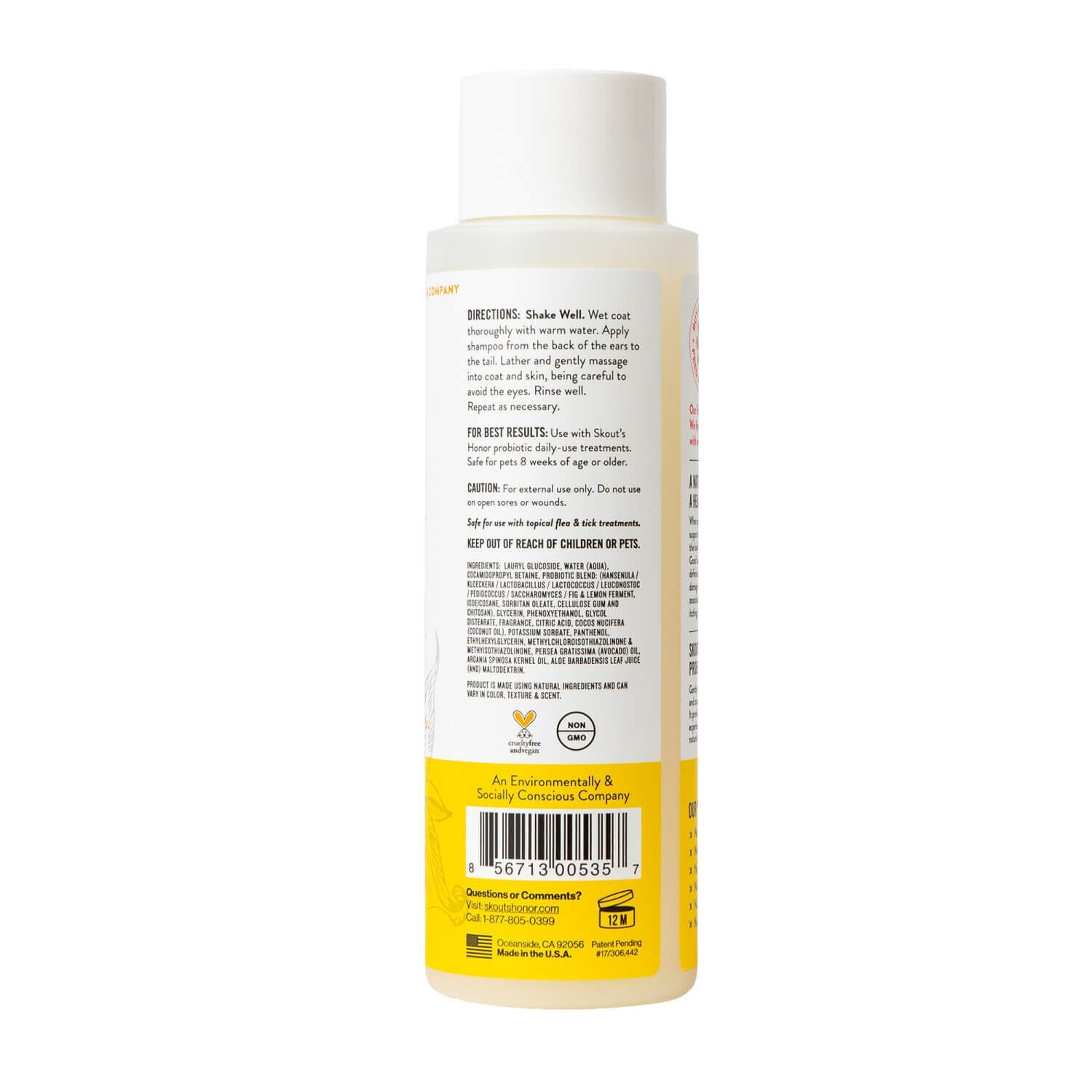 Skout's Honor Probiotic Dog Shampoo And Conditioner Honeysuckle Scent