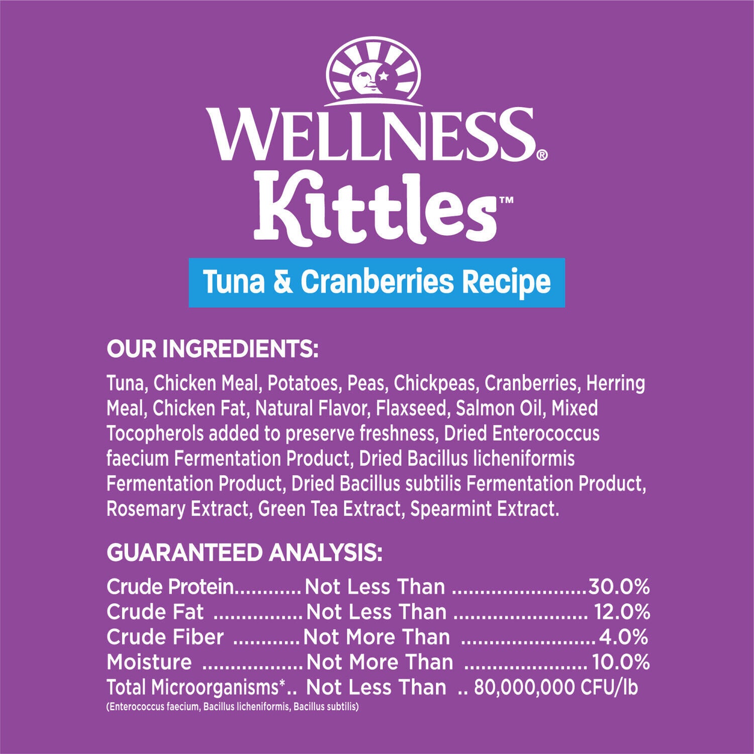 Wellness Kittles Crunchy Natural Grain Free Cat Treats, Tuna & Cranberries Recipe, All Life Stages, 2-Ounce Bag