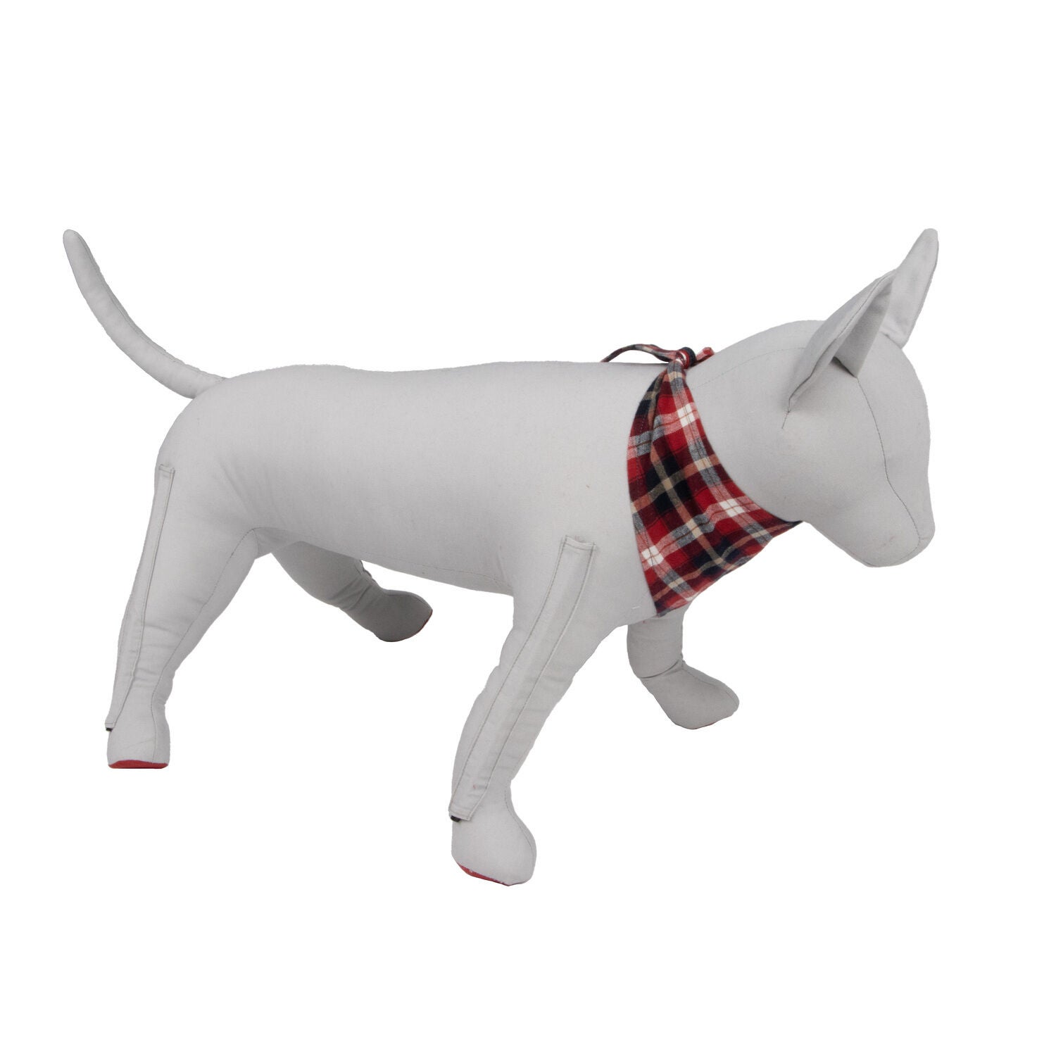 Simply Dog Red Plaid Dog Bandana, Extra Small/Small