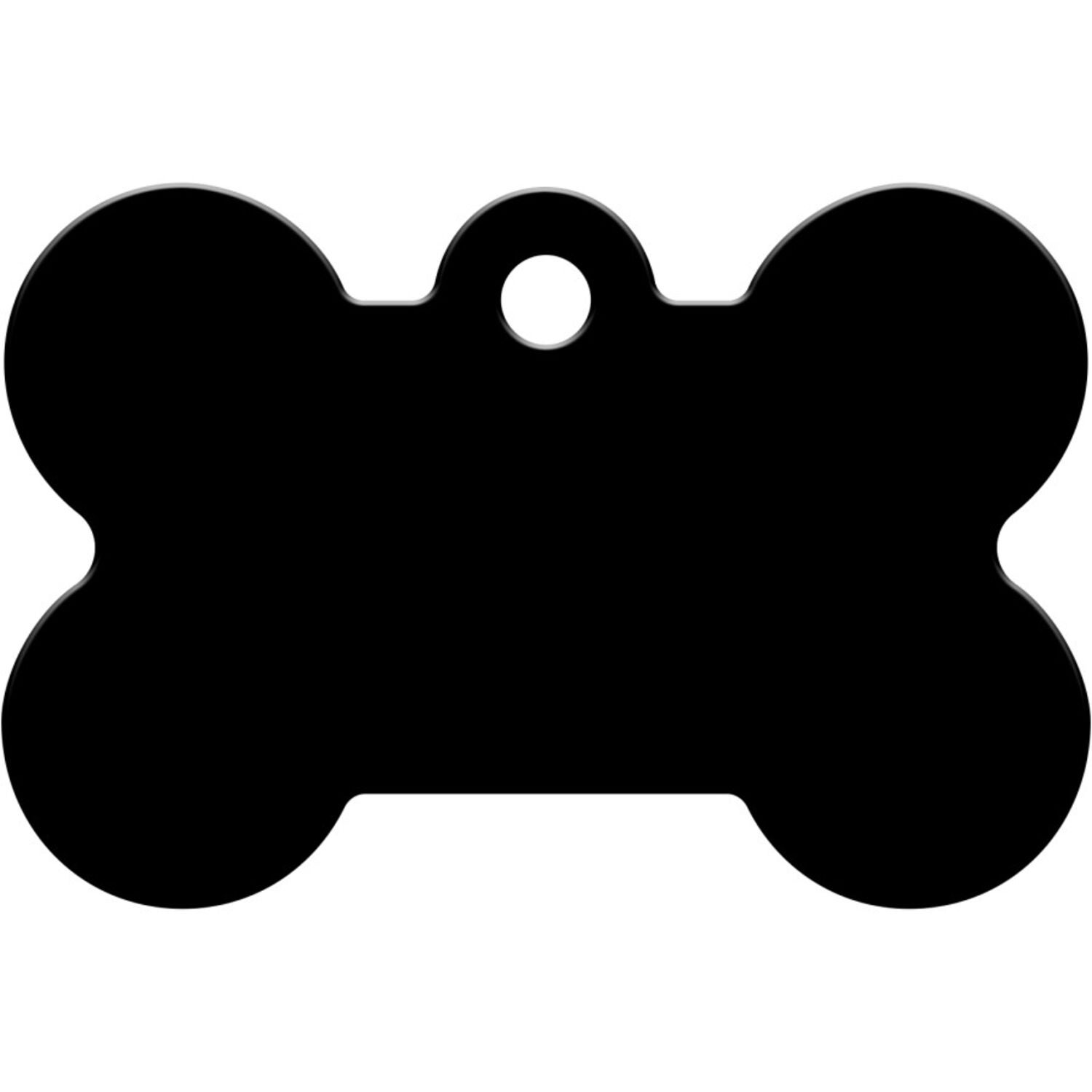 Id-Spot Quick Tag Engravable  Dog Tag, Black Bone, Large