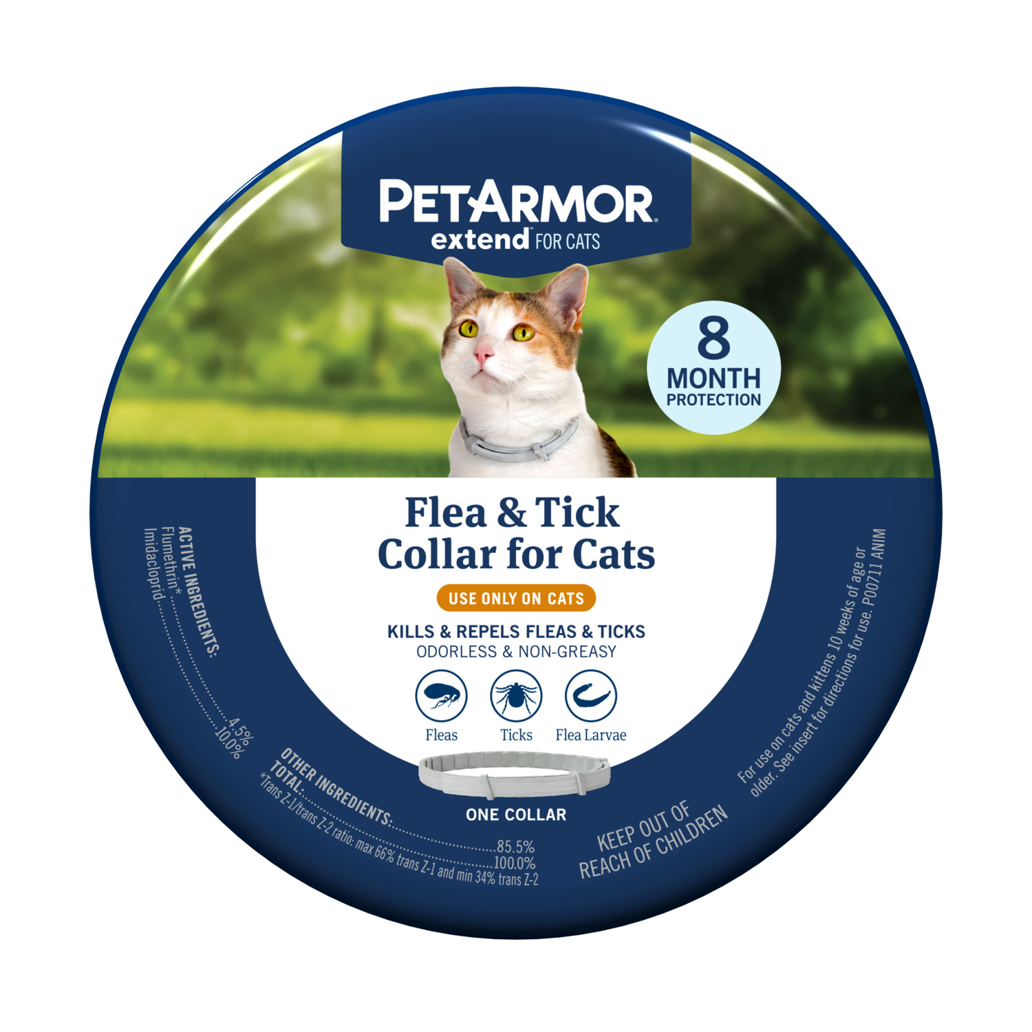 Petarmor Extend Flea & Tick Cat Collar, 1 Count