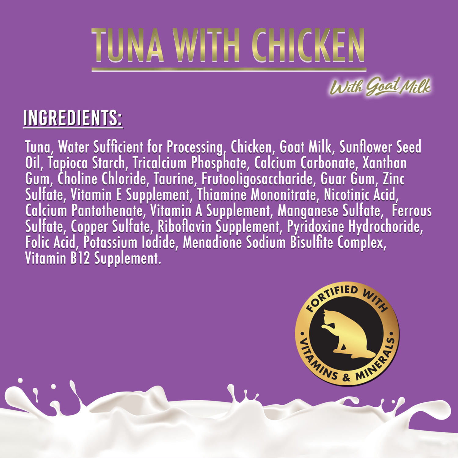 Fussie Cat Premium Tuna With Chicken In Goat Milk Wet Cat Food, 2.47Oz