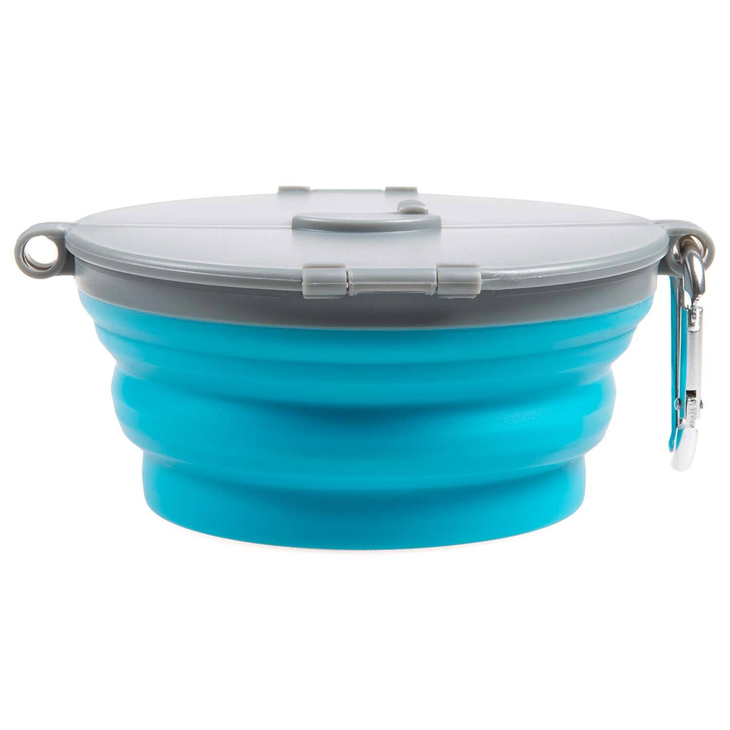 Loving Pets Bella Roma Travel Single Dog Bowl - Blue