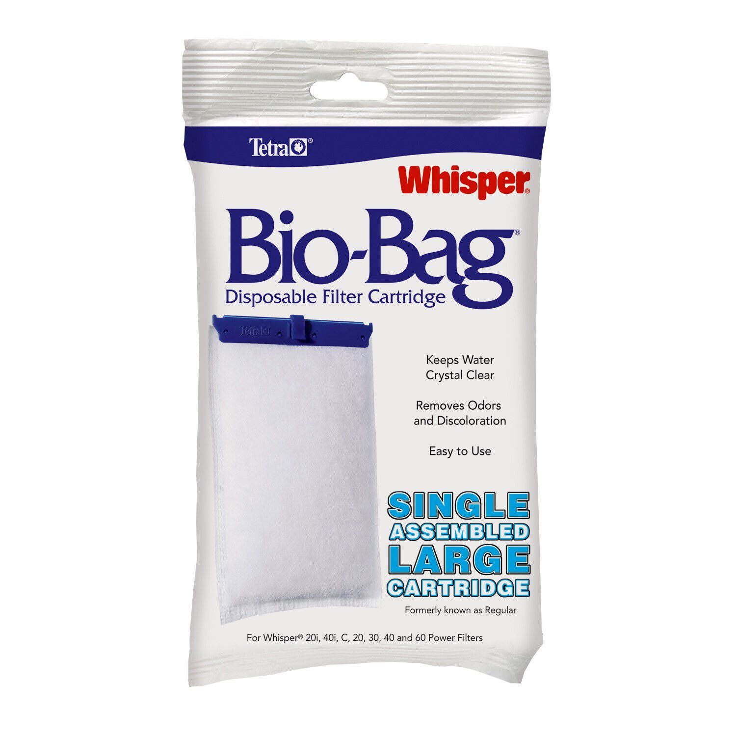 Tetra Whisper Bio Bag Unassembled Replacement Filter Cartridges For Aquariums, Large
