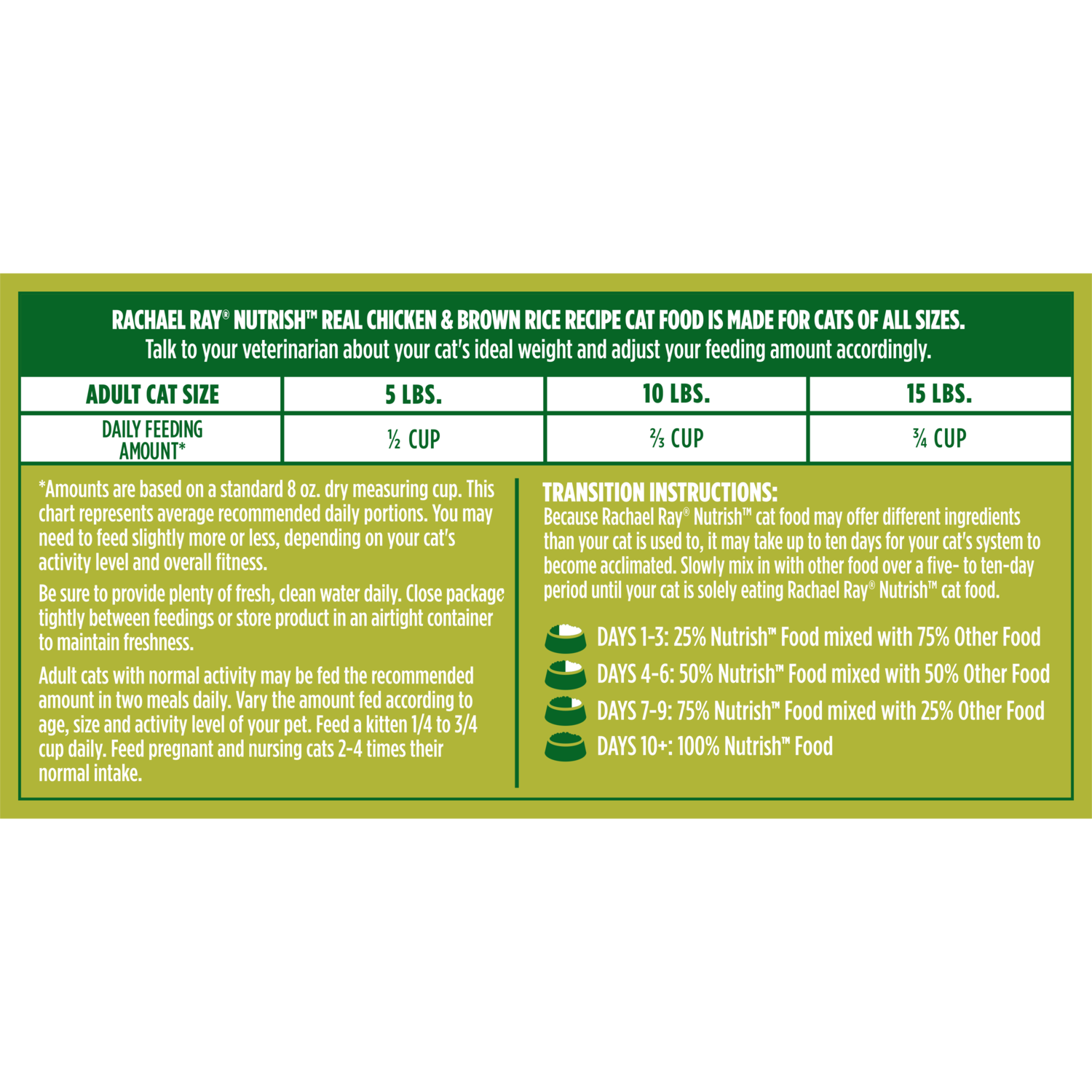 Rachael Ray Nutrish Natural Premium Dry Cat Food, Chicken & Brown Rice Recipe, 14-Lb Bag