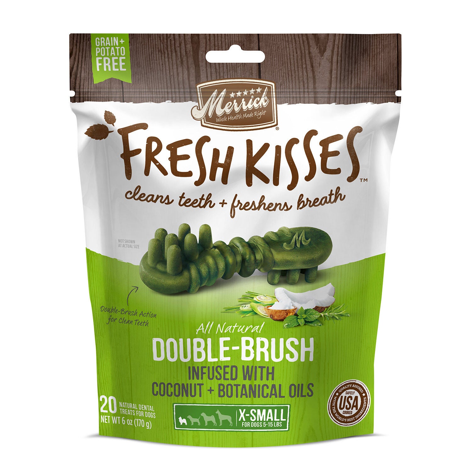 Fresh Kisses Coconut + Botanical Oils X-Small Dog Treats