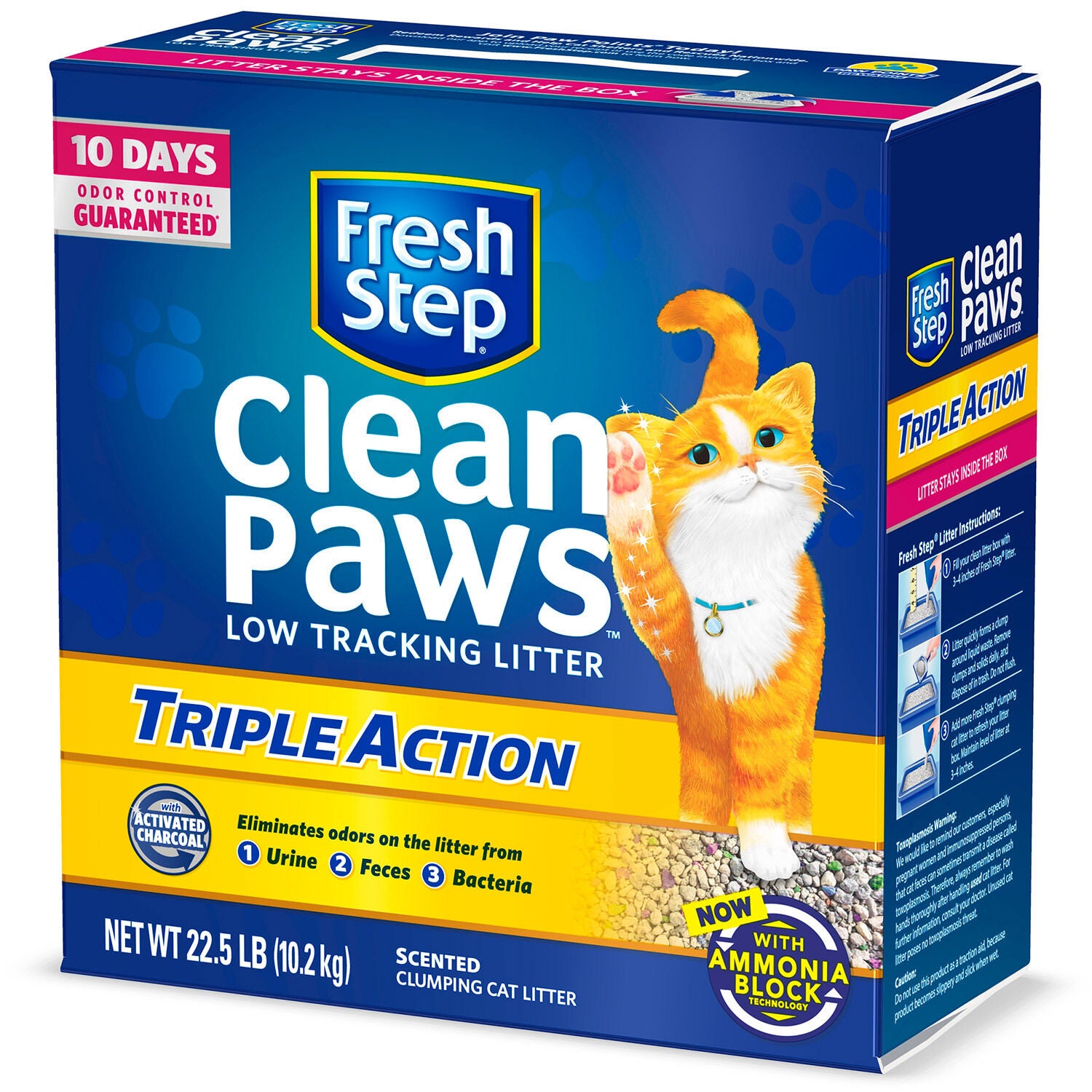 Fresh step clean paws triple action low tracking cat litter sale
