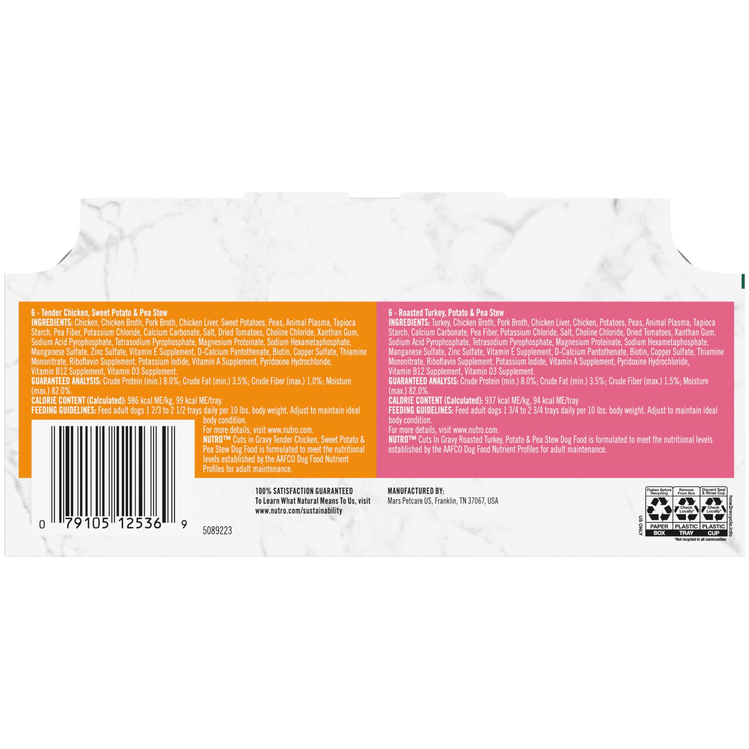 Nutro Grain-Free Cuts In Gravy Adult Wet Dog Food, Chicken & Turkey Variety Pack, 3.5-Oz Trays Pack Of 12