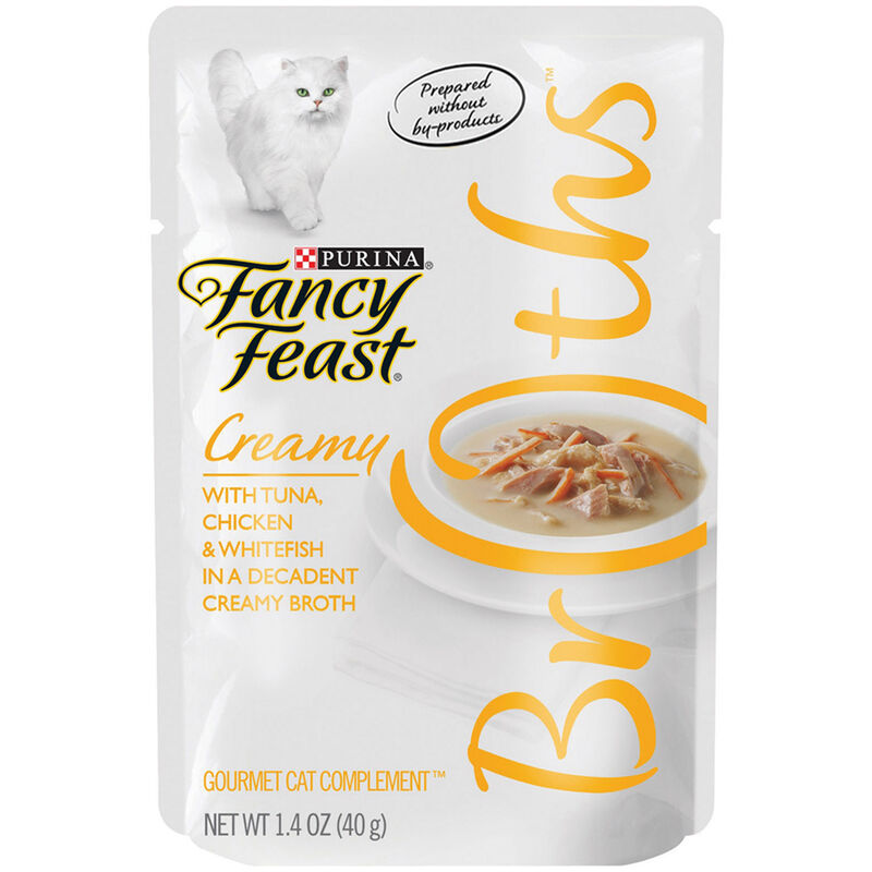 Broths  Creamy With Tuna, Chicken & White Fish Cat Treat image number 1