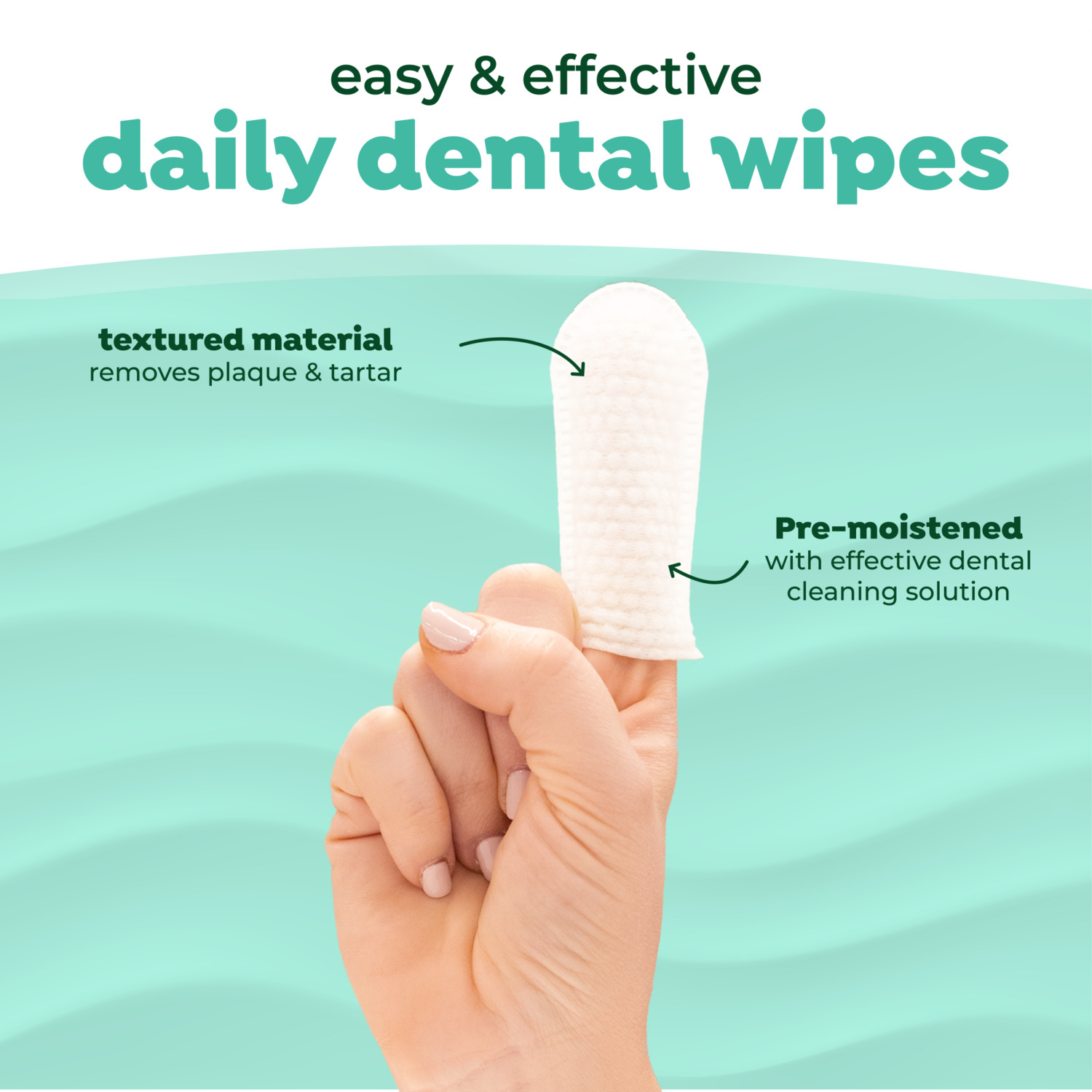 Tropiclean Fresh Breath Plaque & Tartar Removing Finger Dental Wipes For Dogs, 50-Count