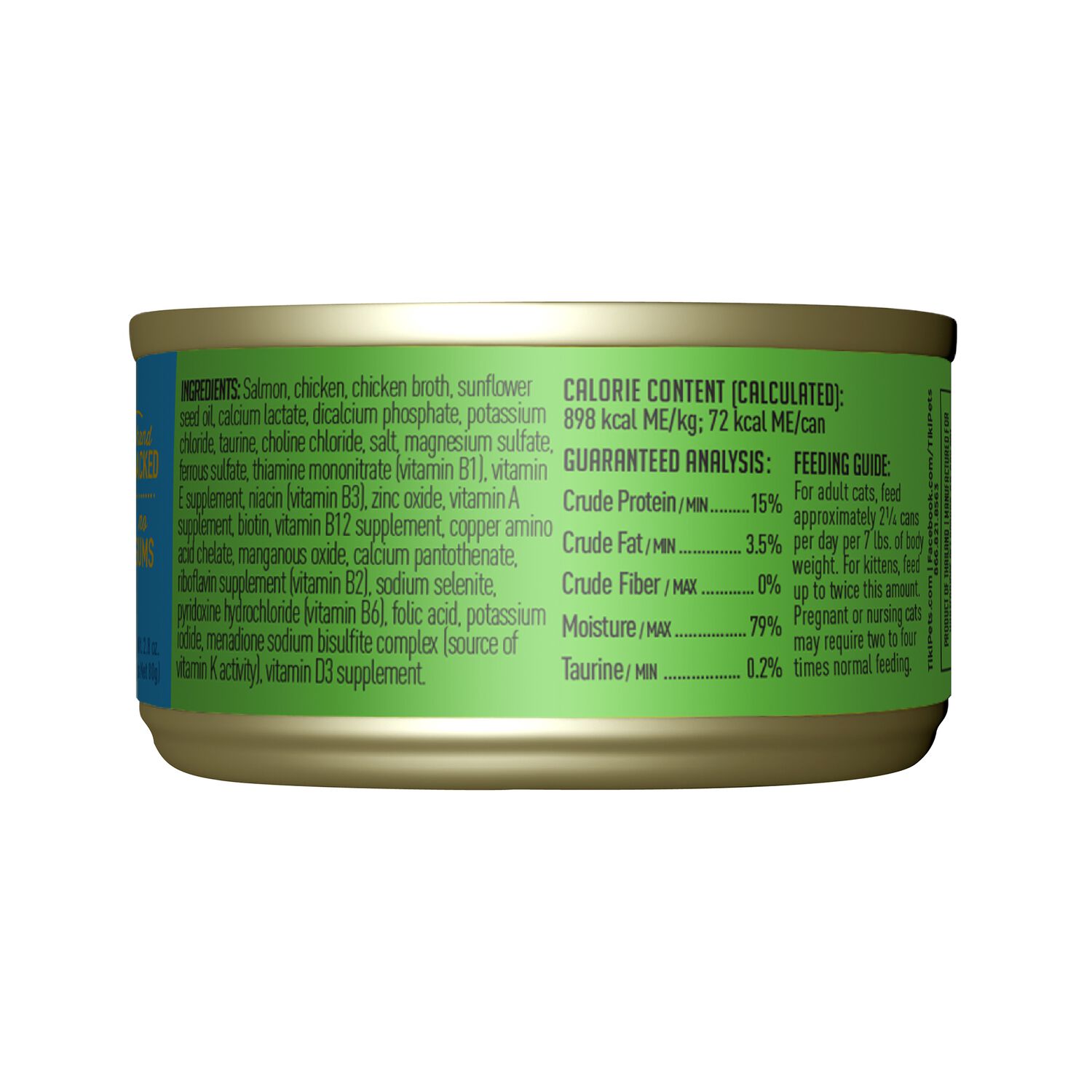 Tiki Cat Luau Wet Cat Food, Wild Salmon & Chicken, 2.8-Oz Can 12-Count