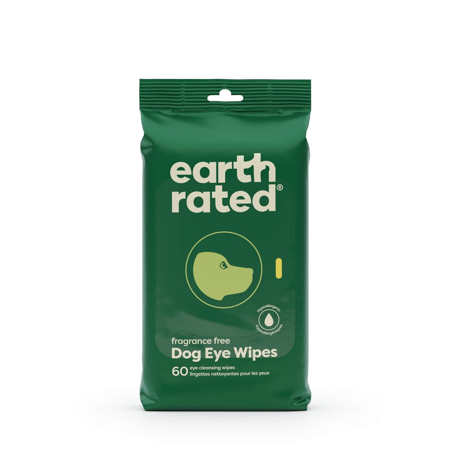 Earth Rated Hypoallergenic Dog Eye Wipes, Fragrance Free