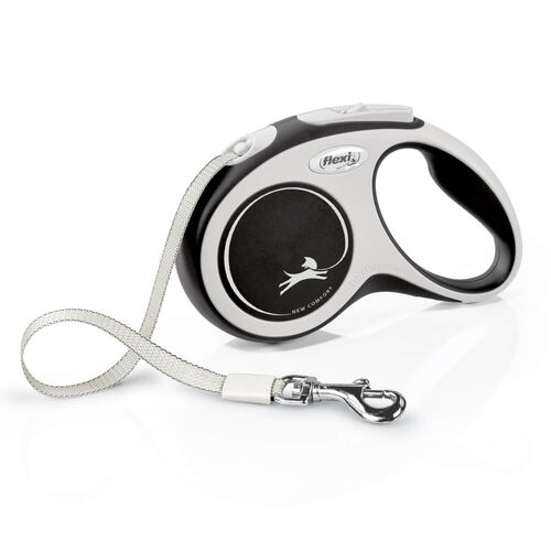 Flexi Comfort Retractable Tape Dog Leash, Grey, 10'