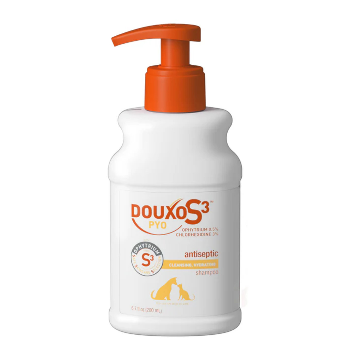 Douxo S3 Pyo Antiseptic Antifungal Chlorhexidine Dog & Cat Shampoo, 6.7-Oz Bottle